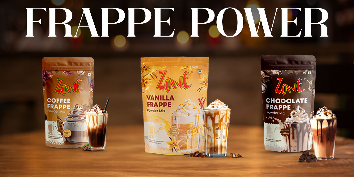 Buy Coffee, Vanilla & Chocolate Frappe Powders Online | Zone Syrups