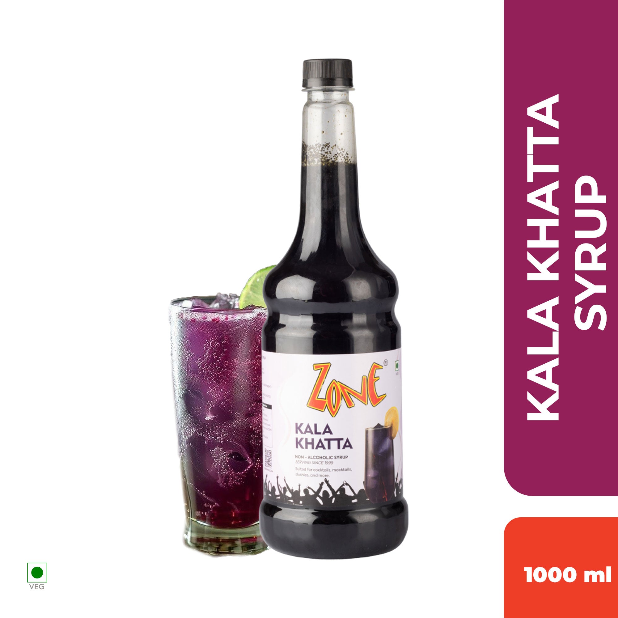 Zone Kala Khatta Flavoured Syrup 1000ml