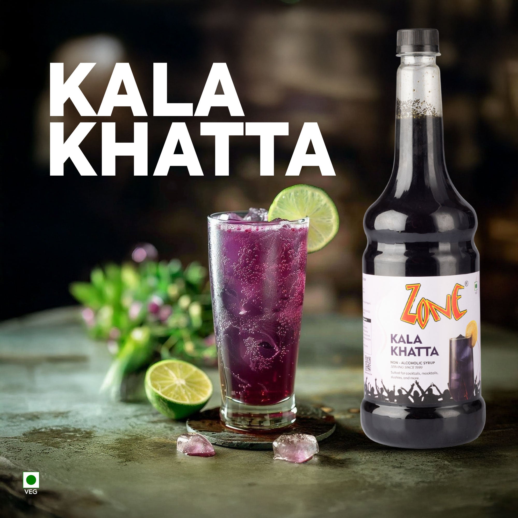Zone Kala Khatta Flavoured Syrup 1000ml