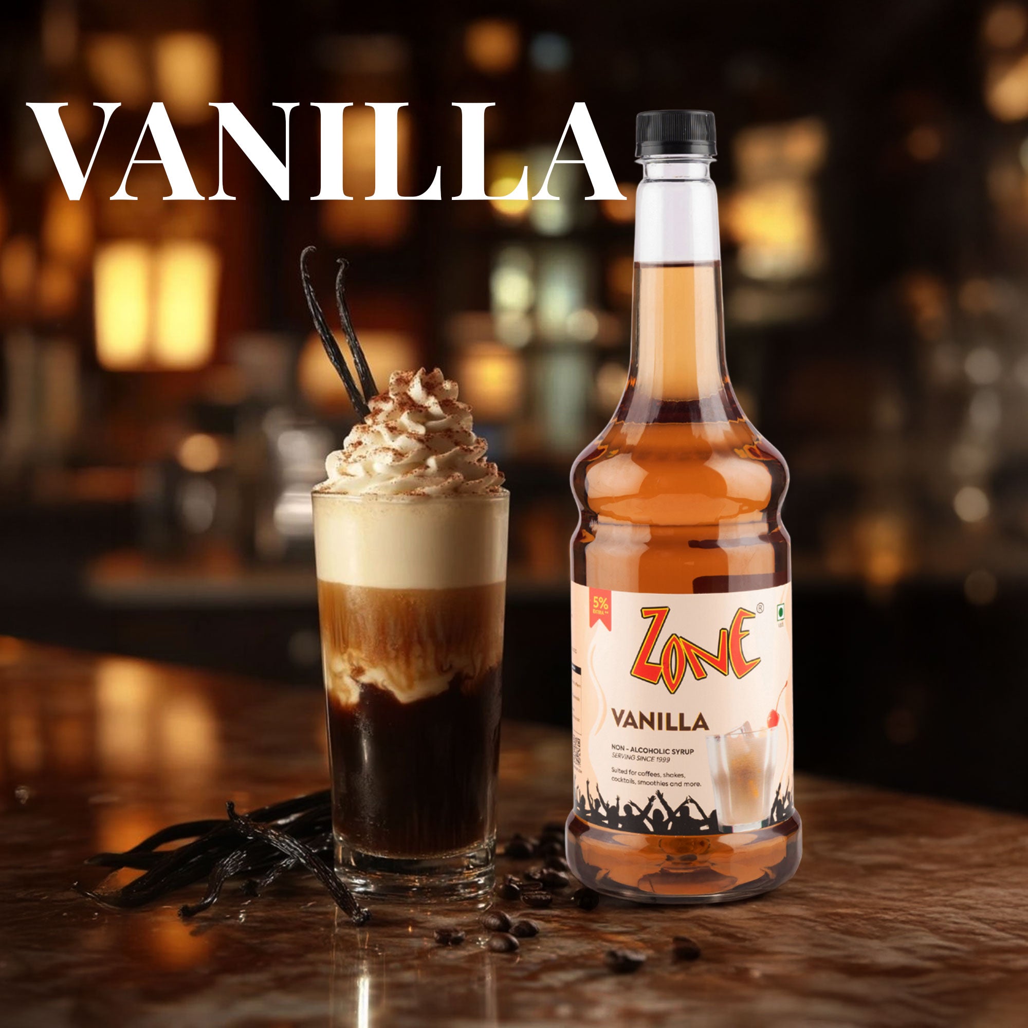 Zone Vanilla Flavoured Syrup 1000ml