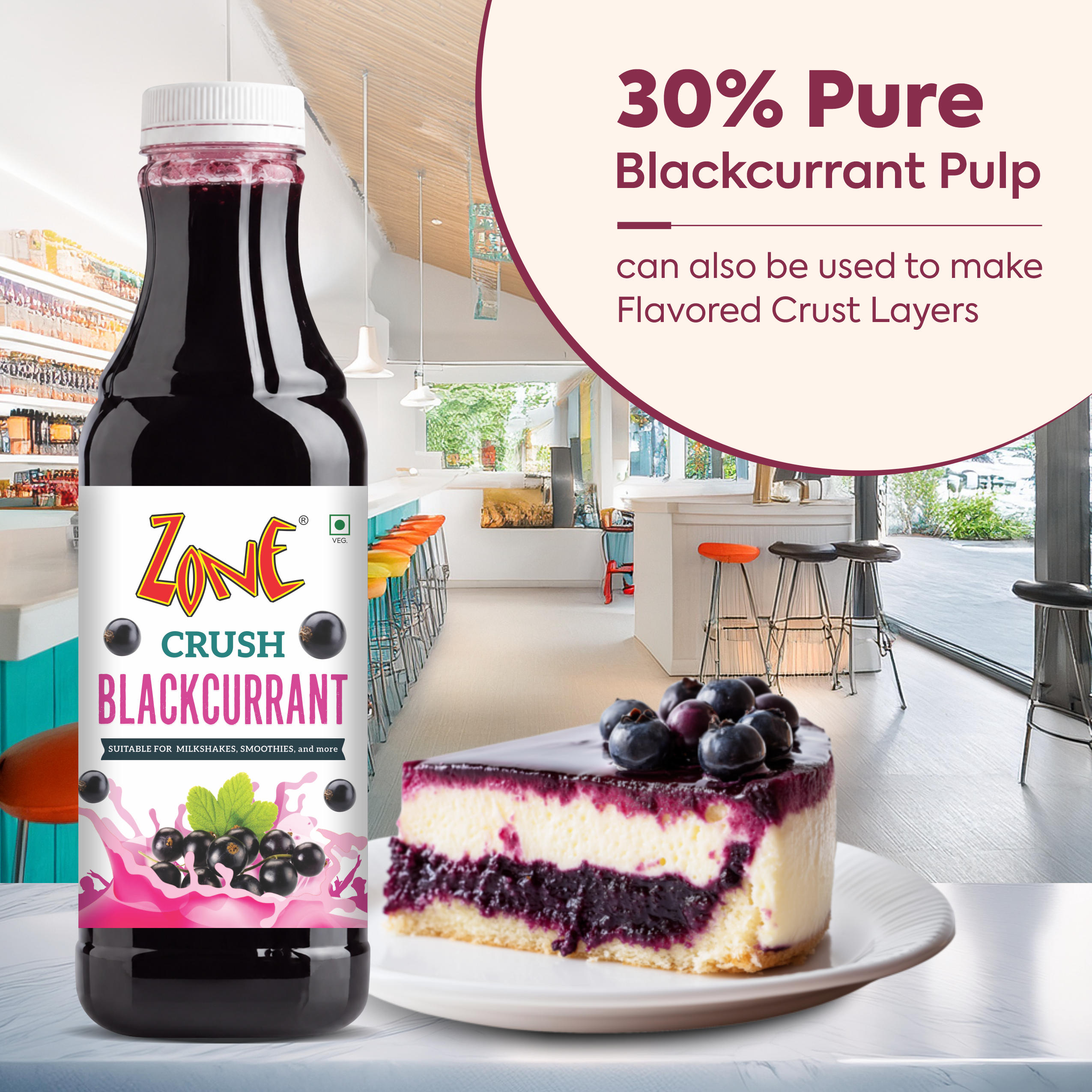 Zone BlackCurrant Flavoured Crush 750ml