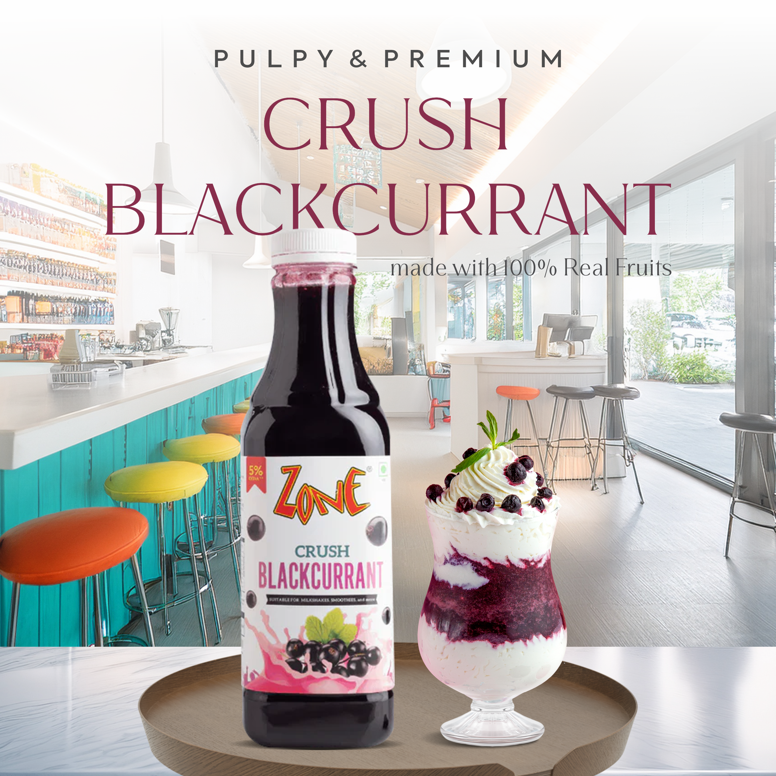Zone BlackCurrant Flavoured Crush 750ml