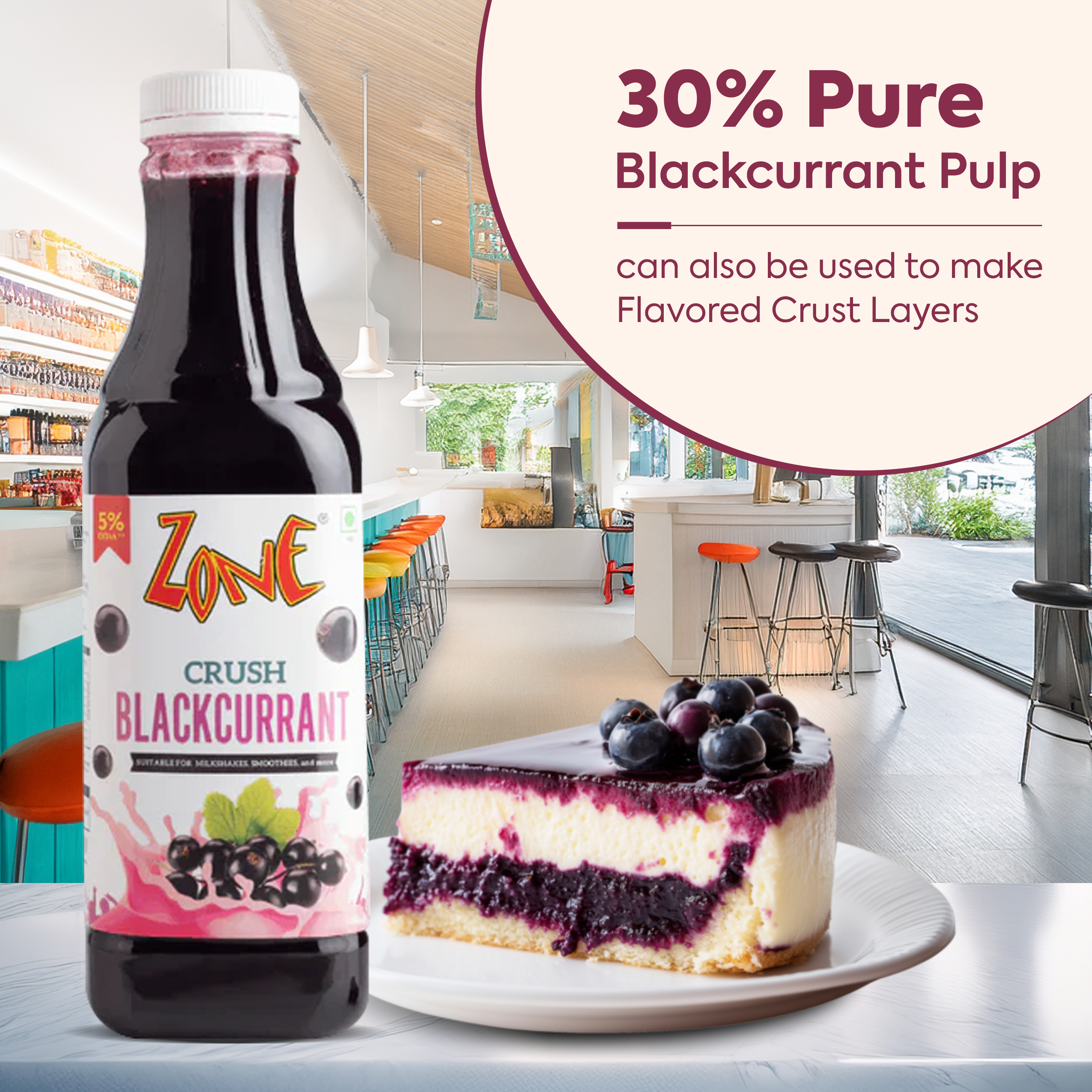 Zone BlackCurrant Flavoured Crush 750ml