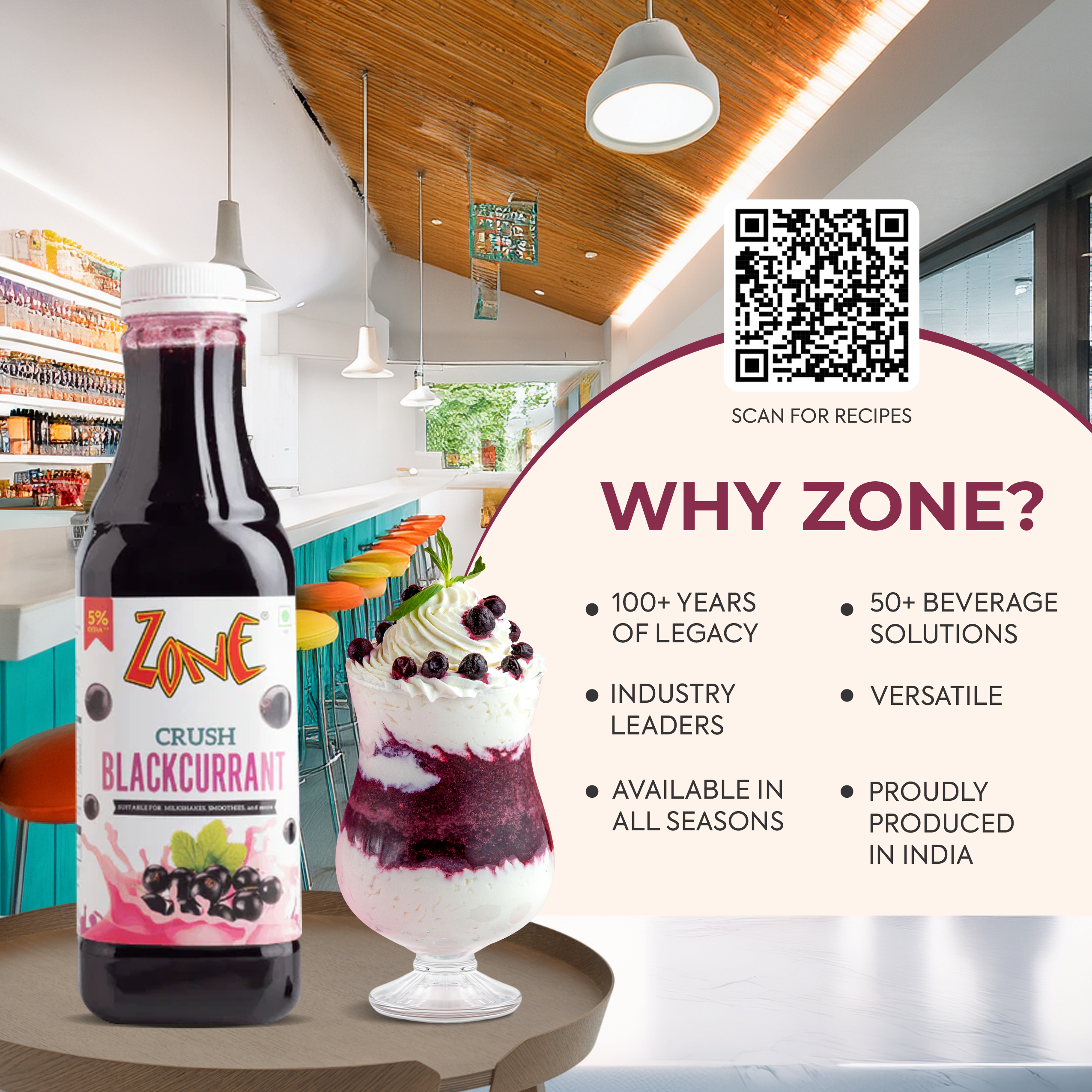 Zone BlackCurrant Flavoured Crush 750ml