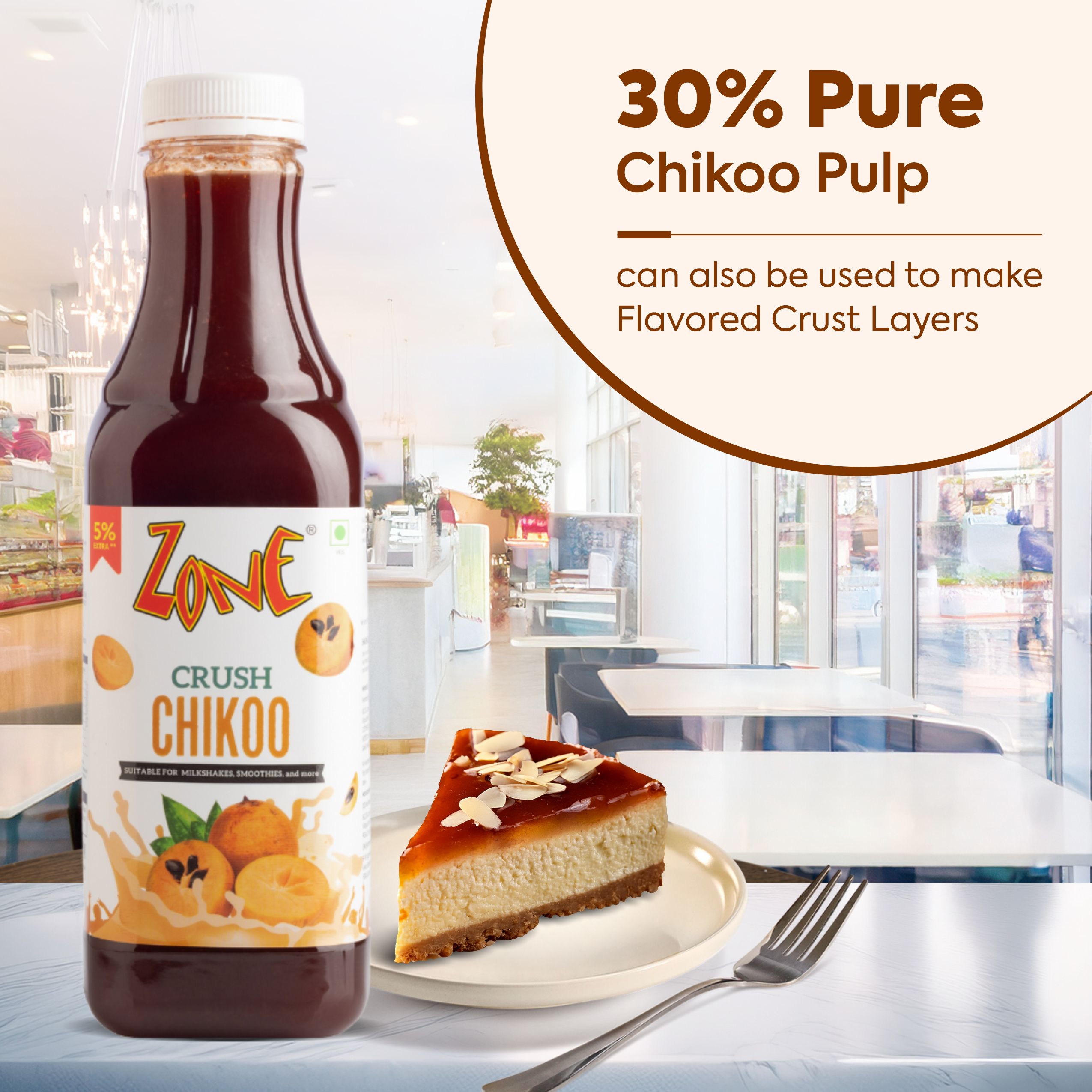 Zone Chikoo Flavoured Crush 750ml