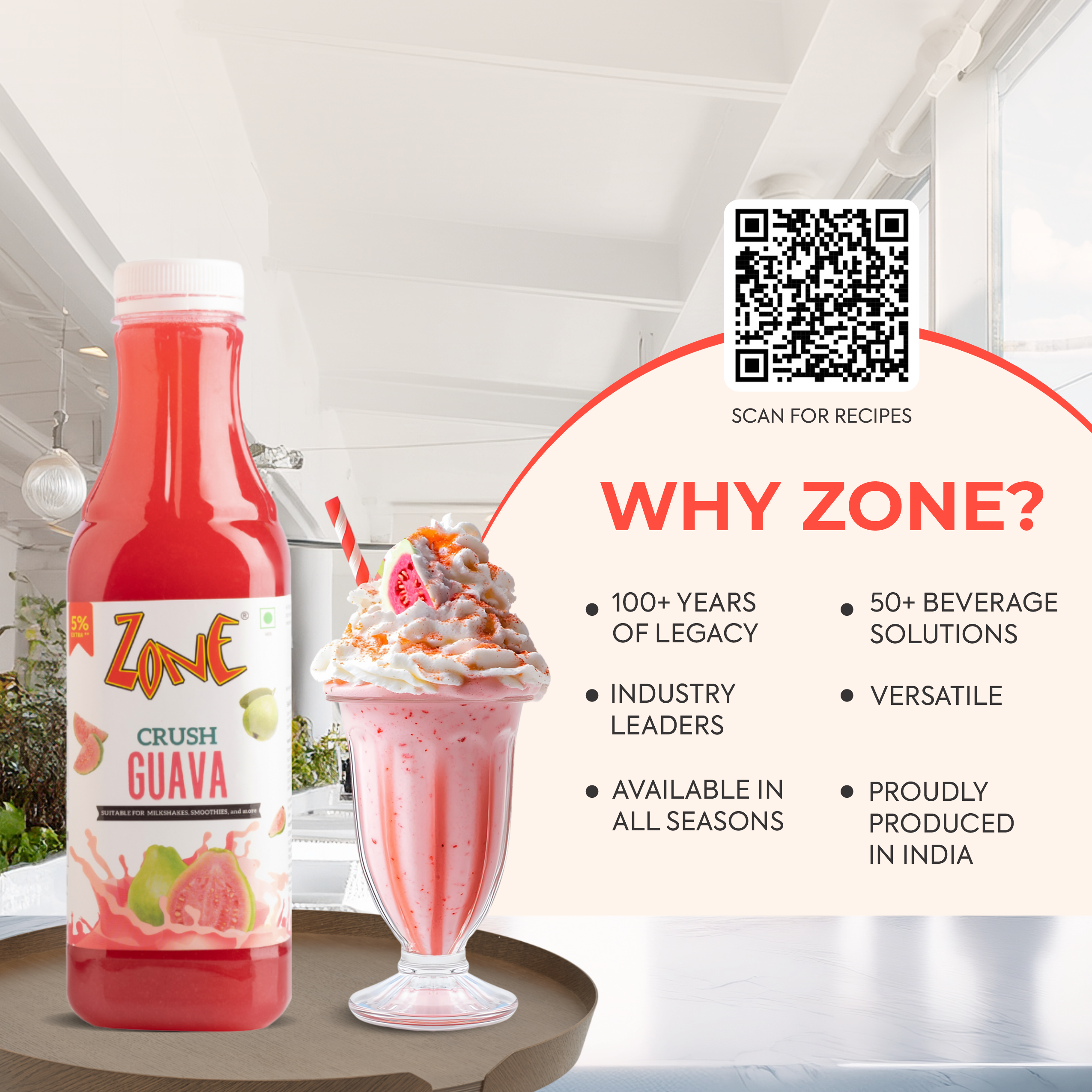 Zone Guava Flavoured Crush 750ml