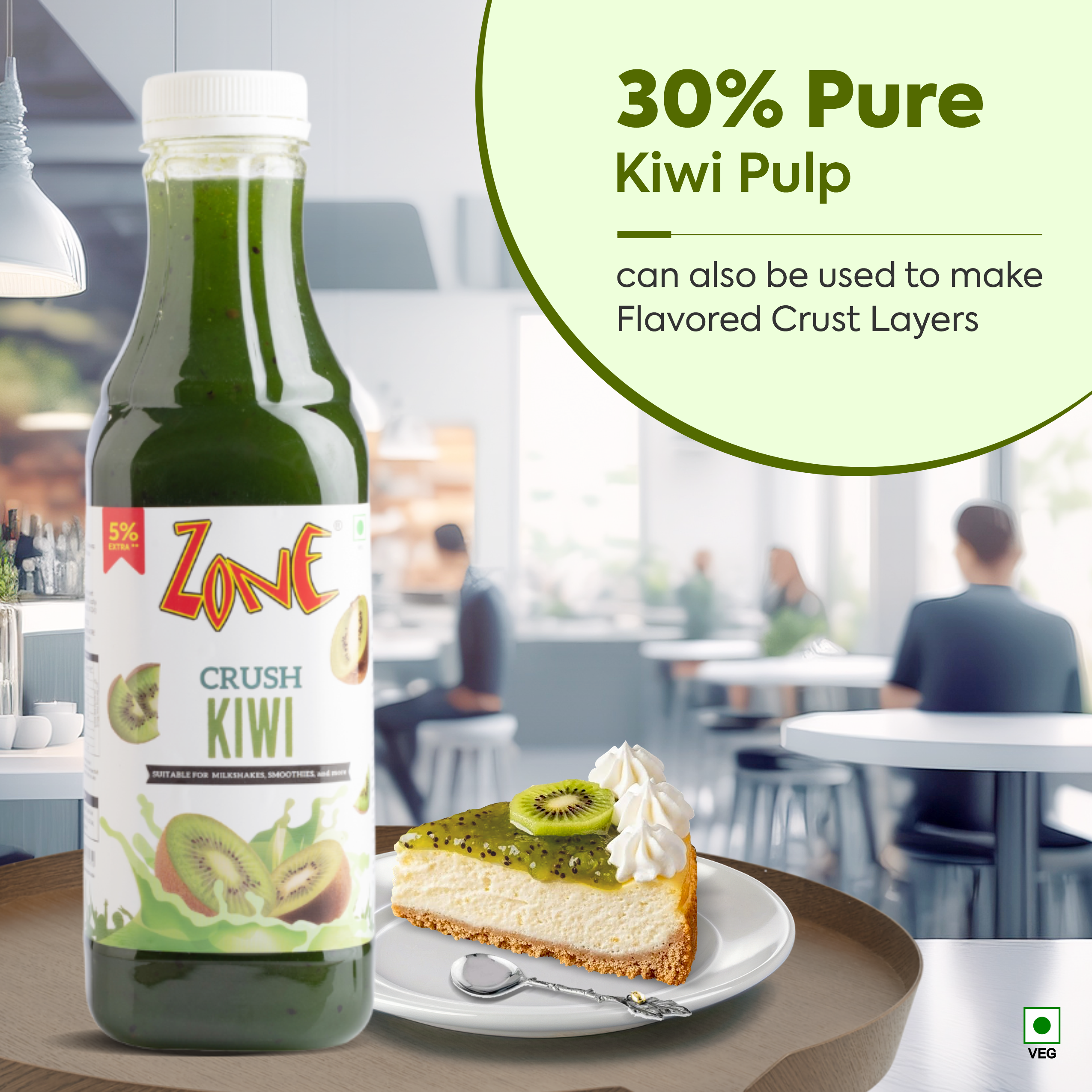 Zone Kiwi Flavoured Crush 750ml
