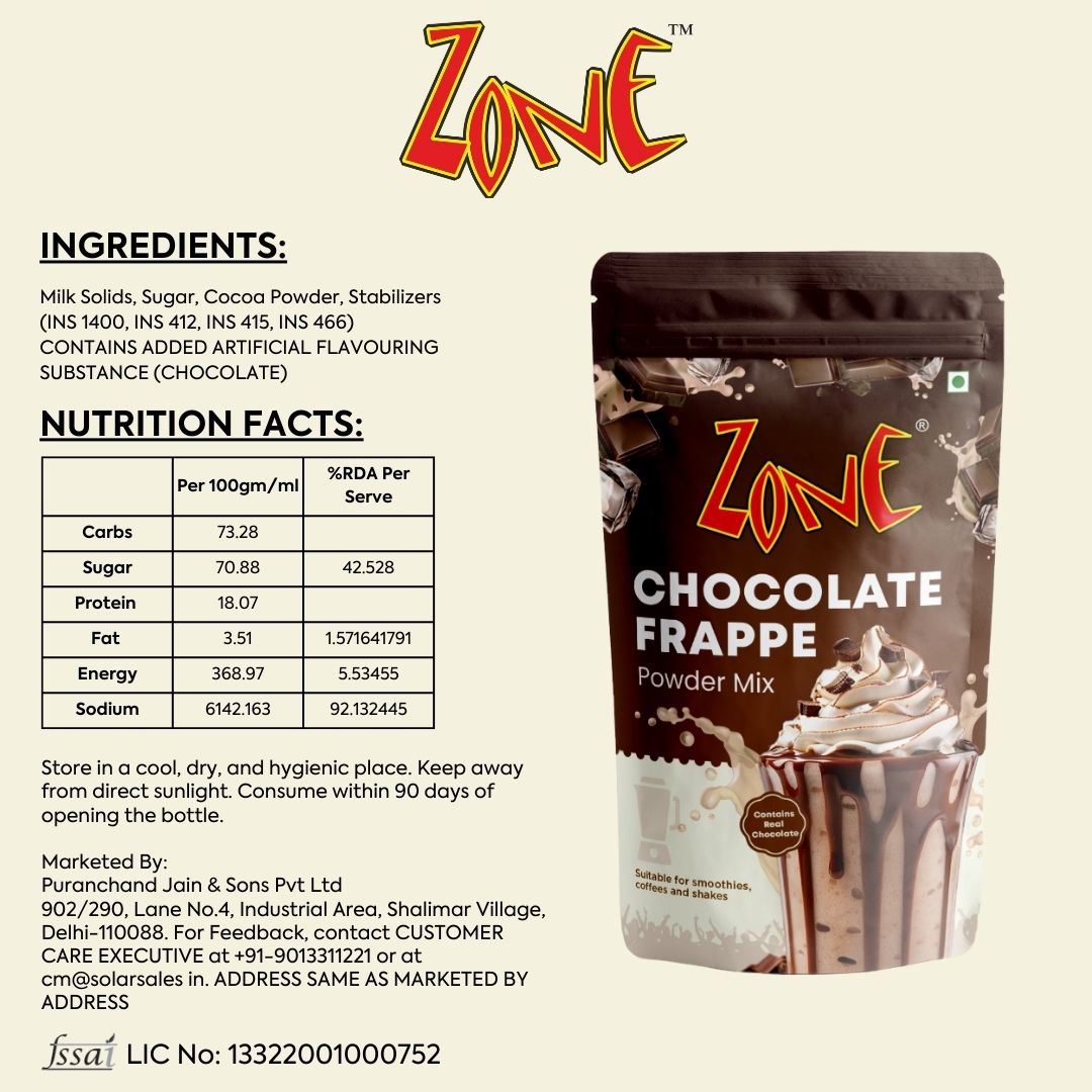 Zone Chocolate Frappe Powder 1kg