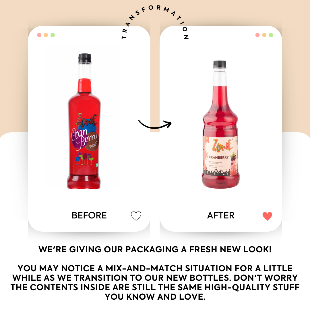 Zone Cranberry Flavoured Syrup