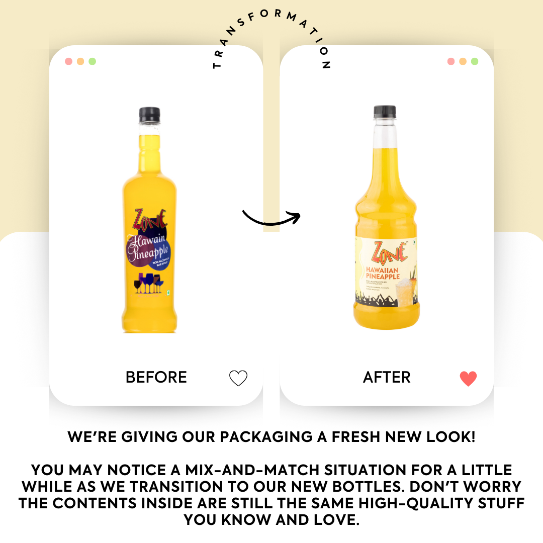 Zone Hawaiian pineapple Flavoured Syrup