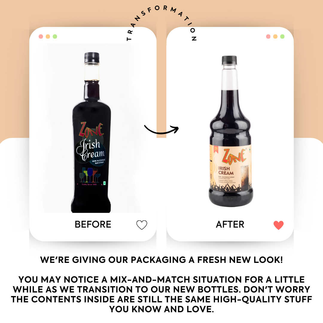 Zone Irish Cream Flavoured Syrup