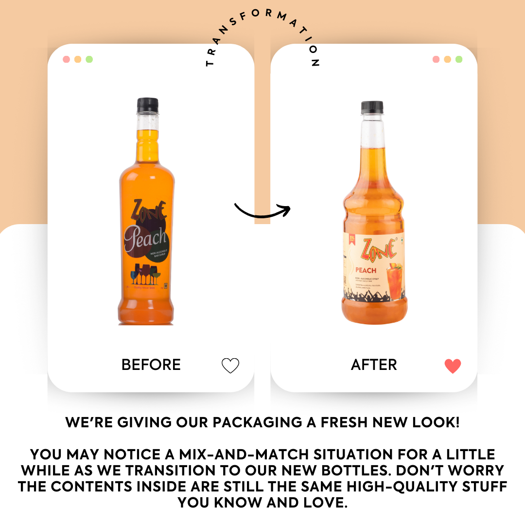 Zone Peach Flavoured Syrup