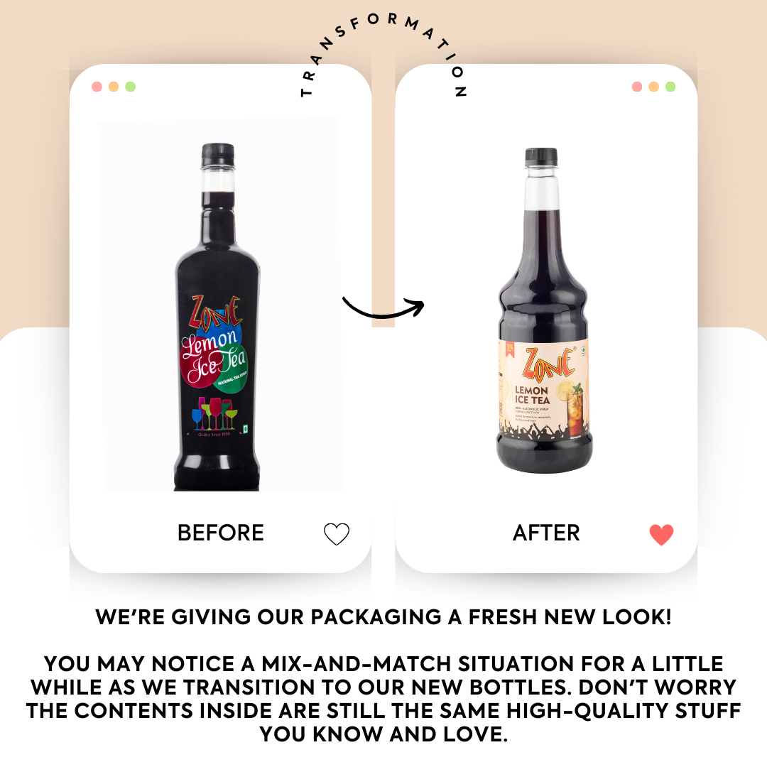 Zone Lemon Ice Tea Flavoured Syrup