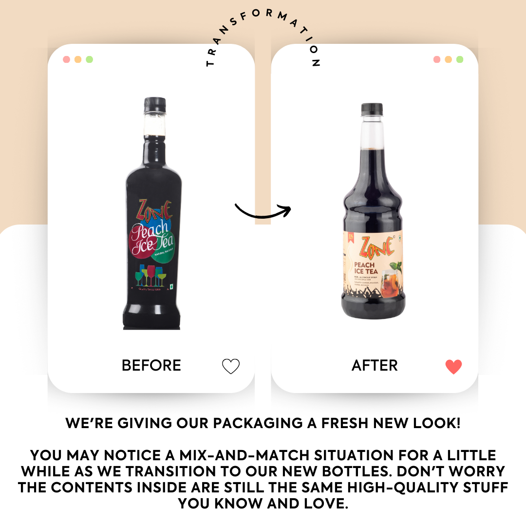 Zone Peach Ice Tea Flavoured Syrup