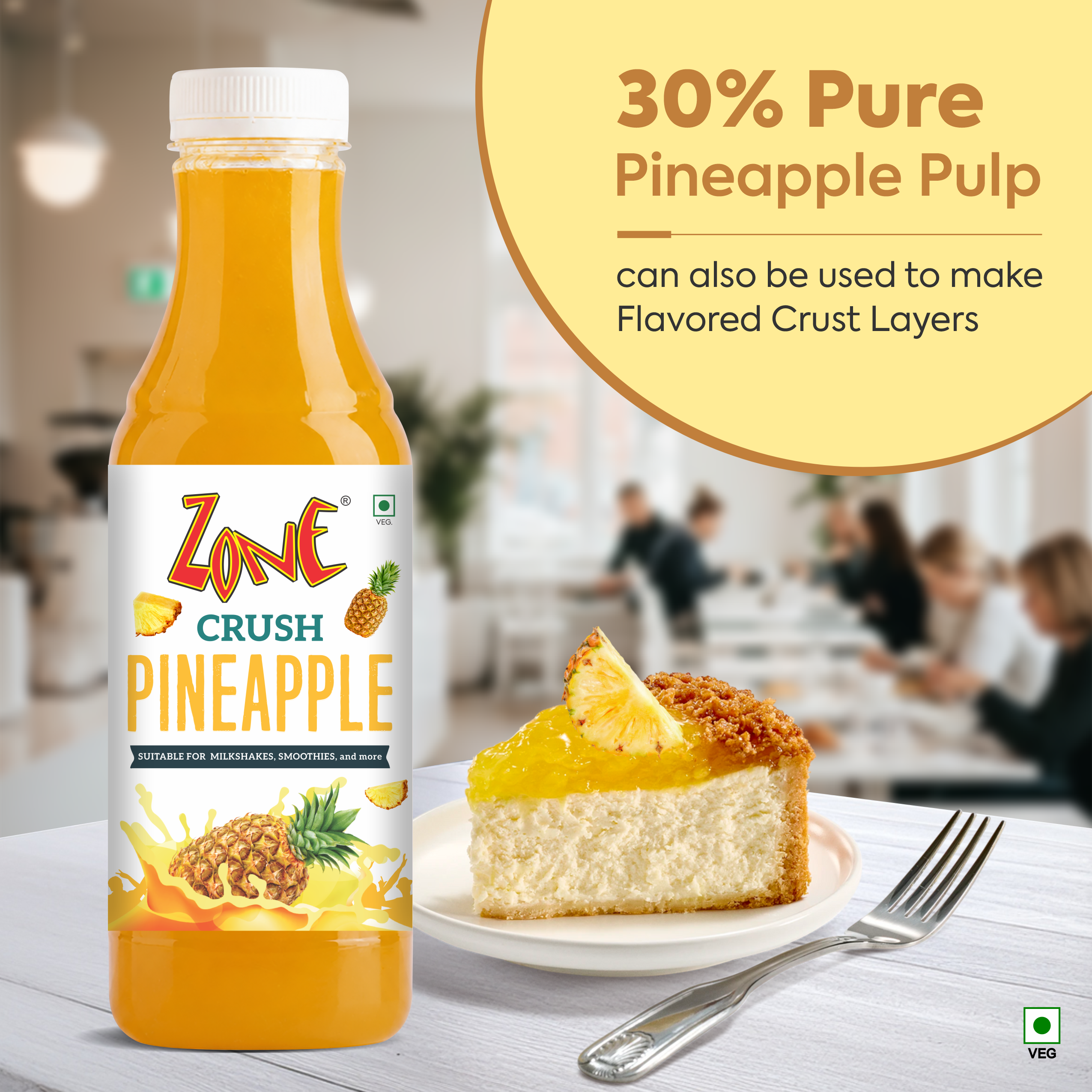 Zone Pineapple Flavoured Crush 750ml