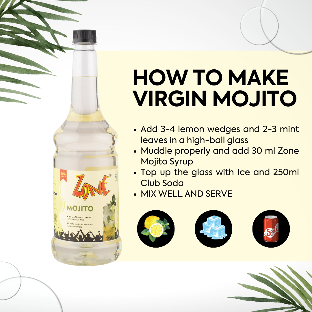 Zone Mojito Flavoured Syrup 1050ml