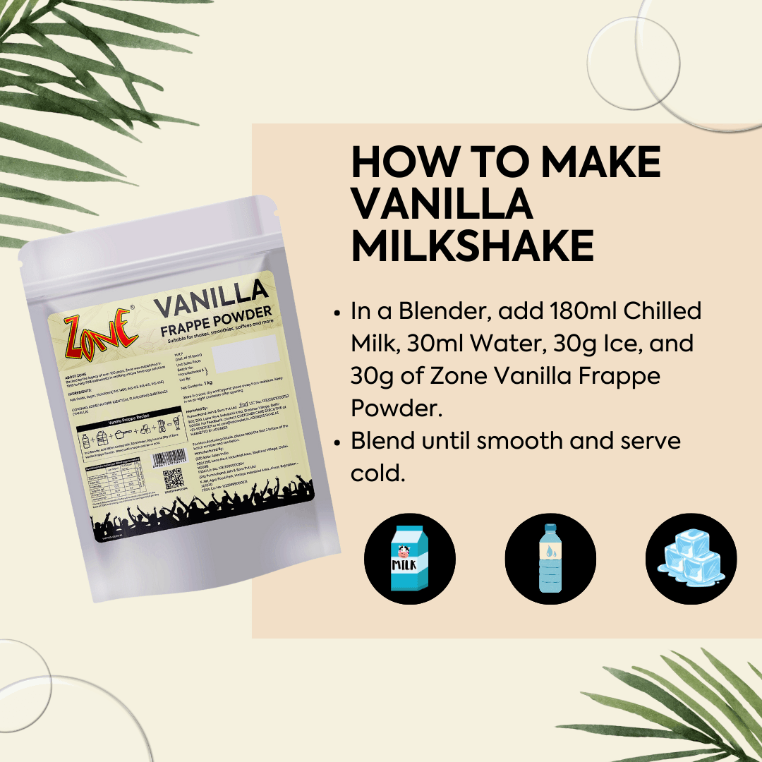 Zone Vanilla Frappe Powder