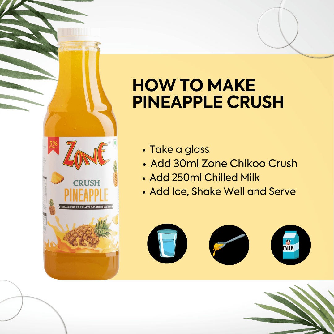 Zone Pineapple Flavoured Crush 750ml