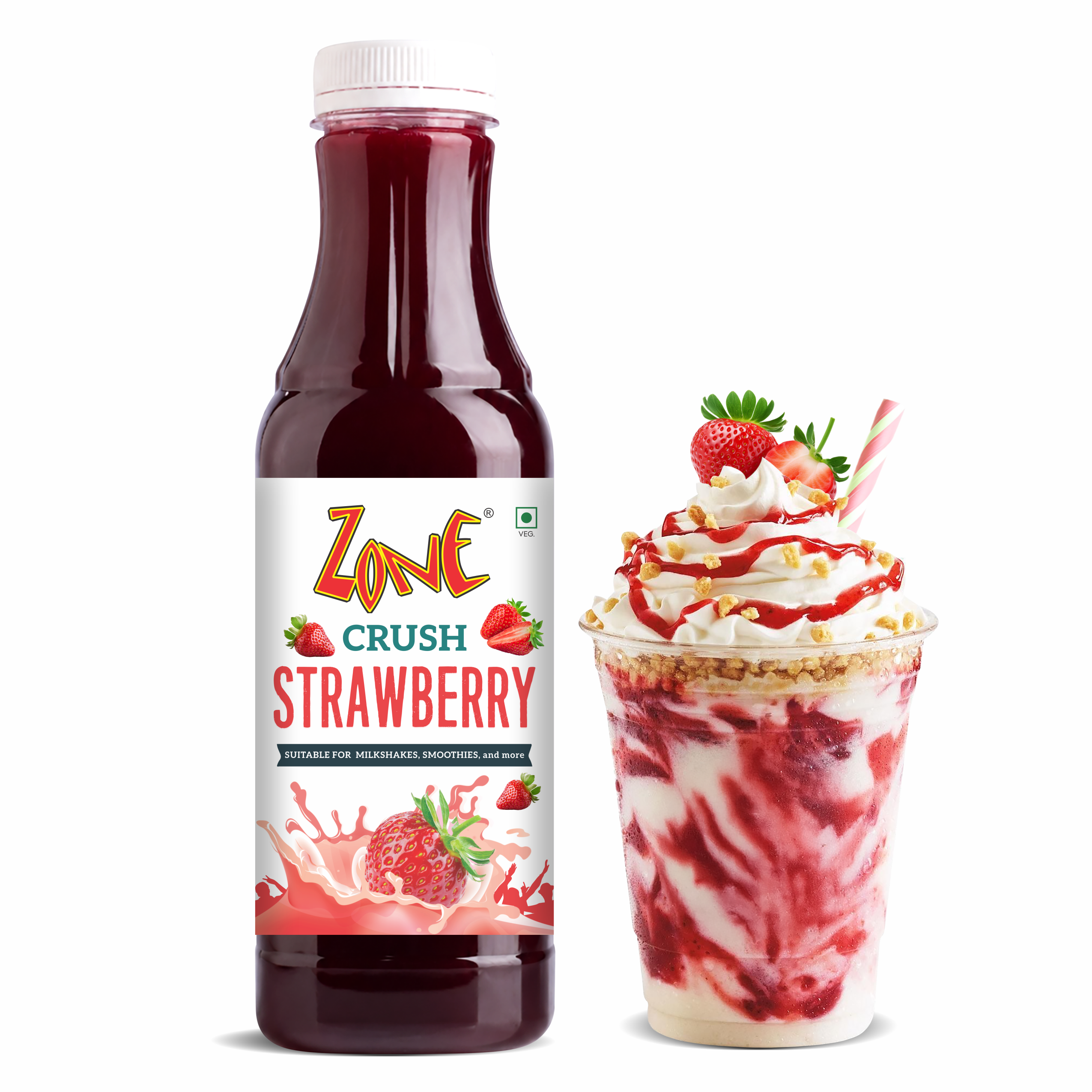 Zone Strawberry Flavoured Crush 750ml