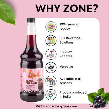Zone Black Currant Flavoured Syrup 1050ml