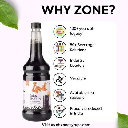 Zone Kala Khatta Flavoured Syrup 1050ml