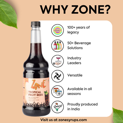 Zone Tropical Fruit Beer Flavoured Syrup 1050ml