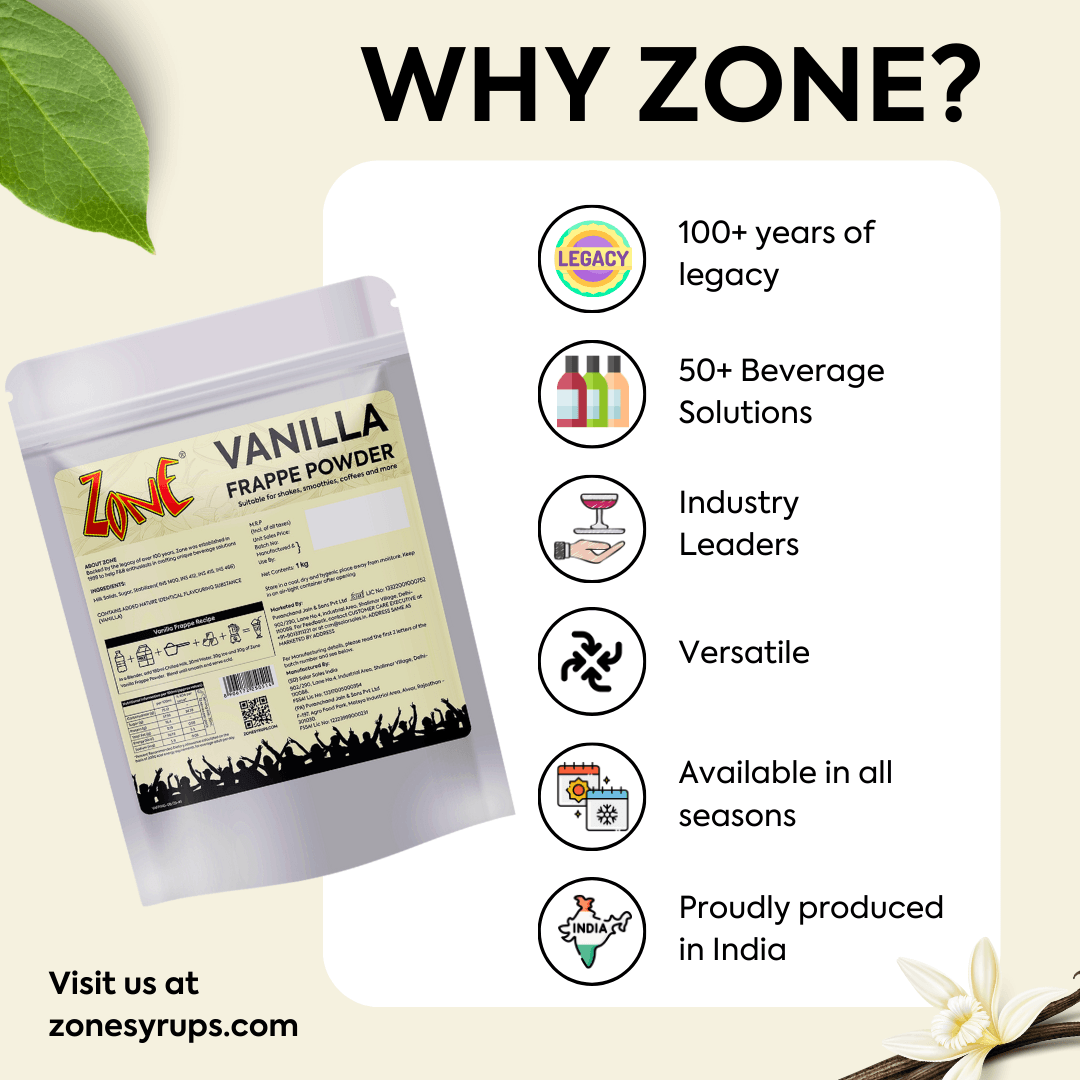 Zone Vanilla Frappe Powder
