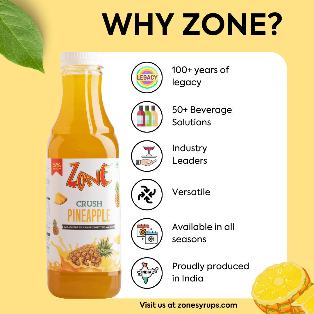 Zone Pineapple Flavoured Crush 750ml