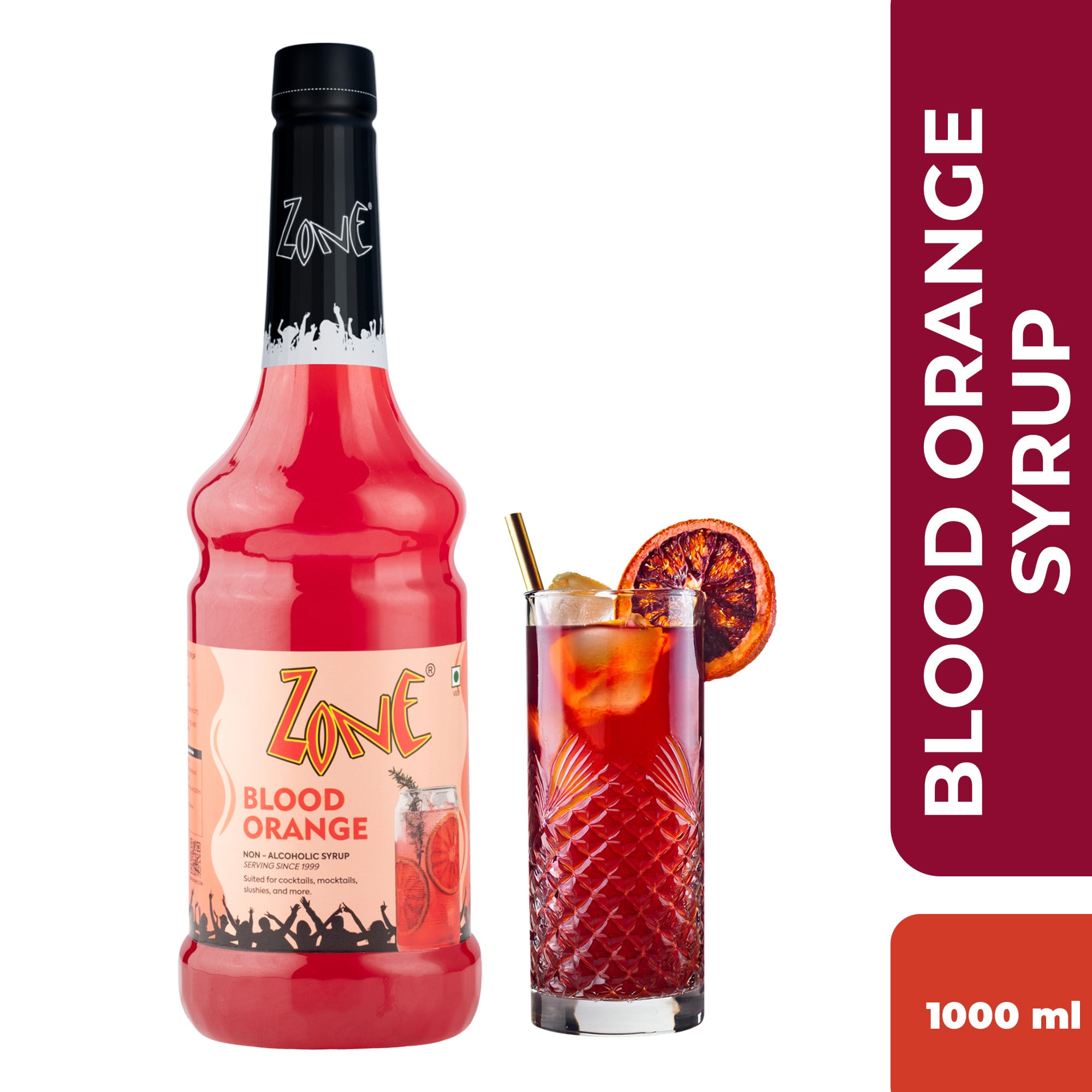 Zone Blood Orange Flavoured Syrup 1000ml