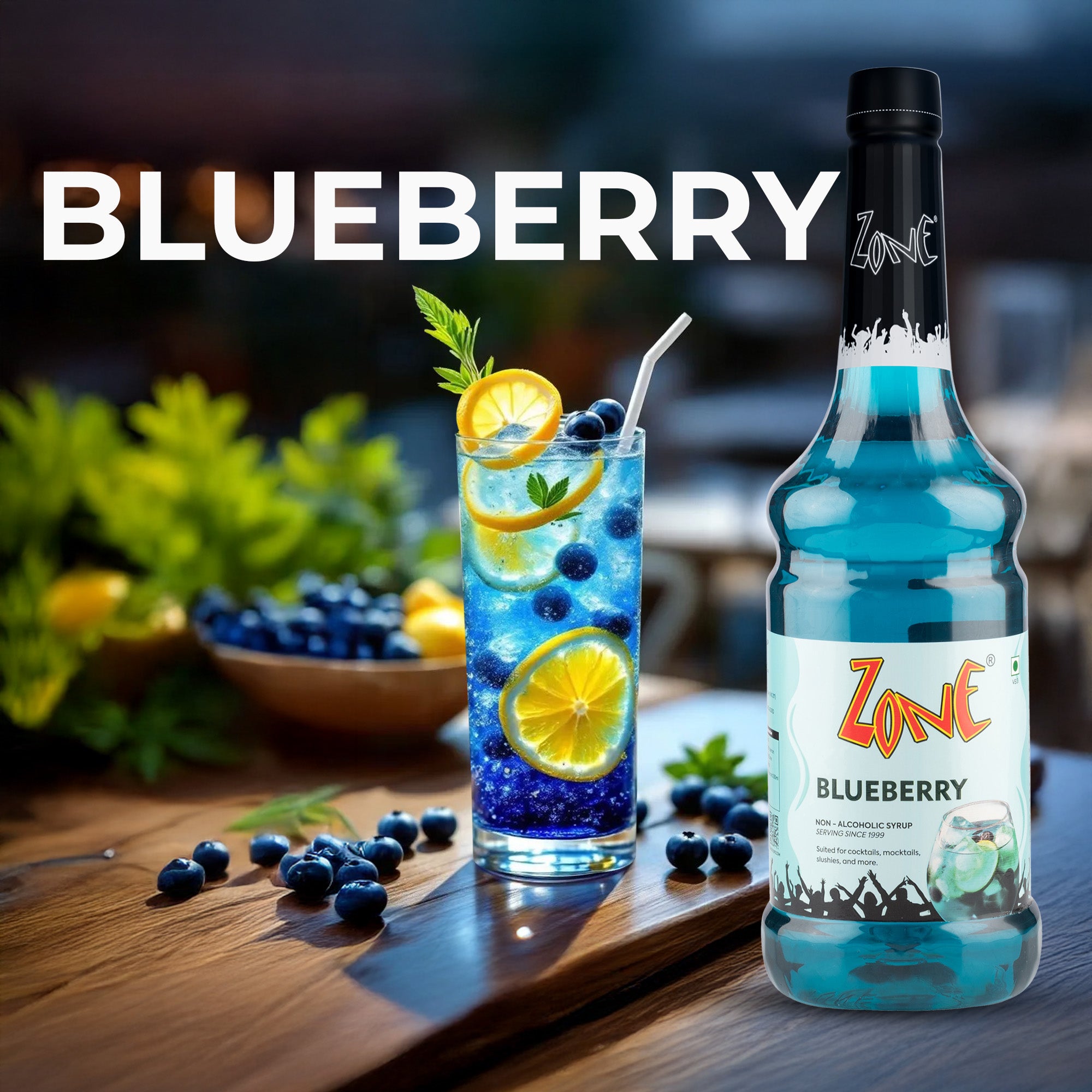 Zone Blueberry Flavoured Syrup 1000ml