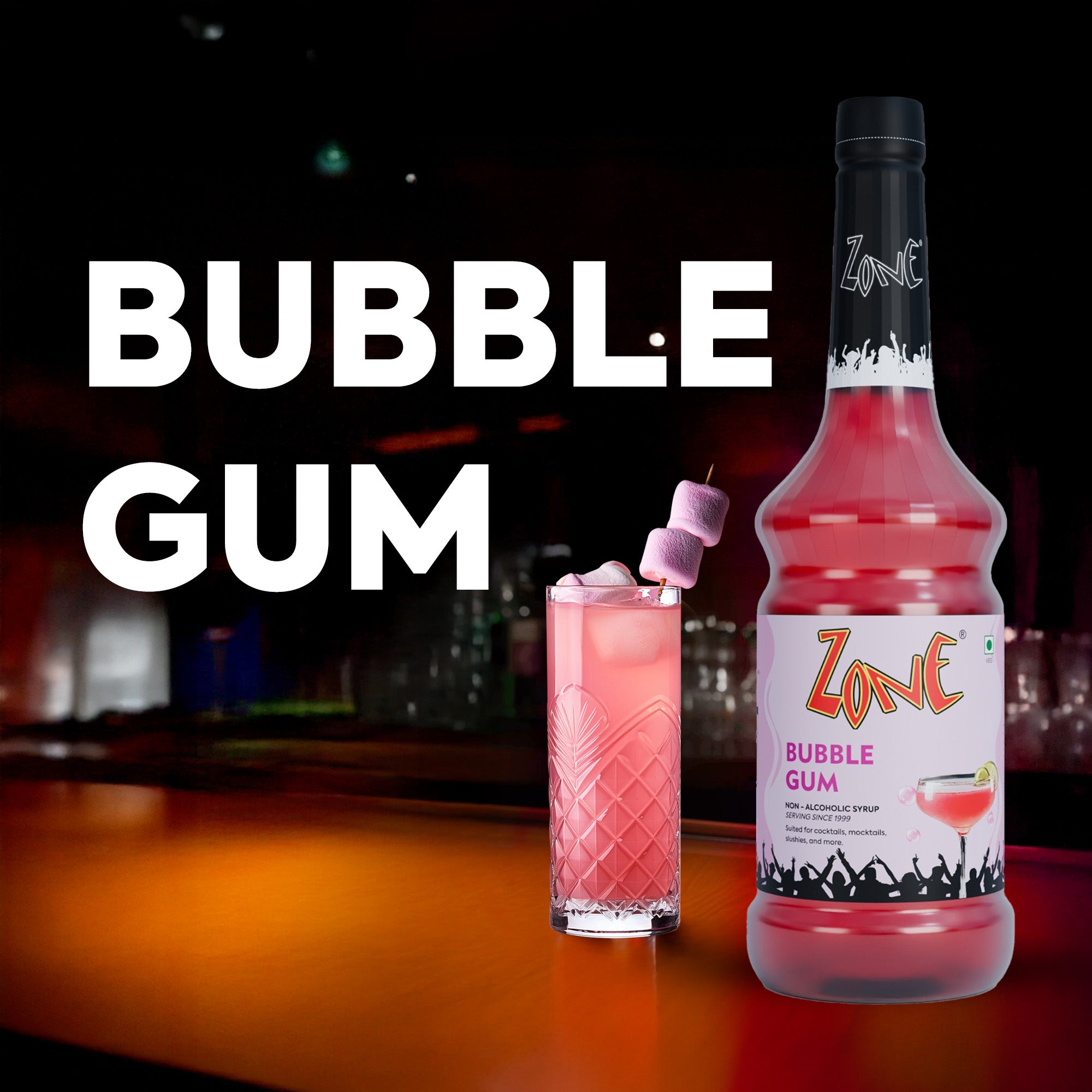 Zone Bubblegum Flavoured Syrup 1000ml