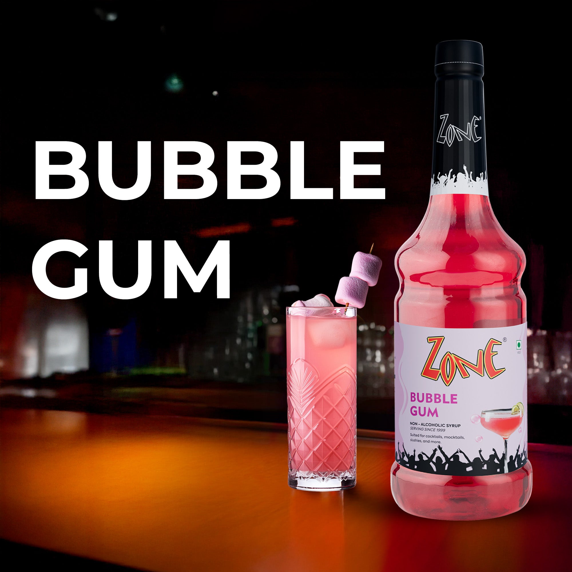 Zone Bubblegum Flavoured Syrup 1000ml