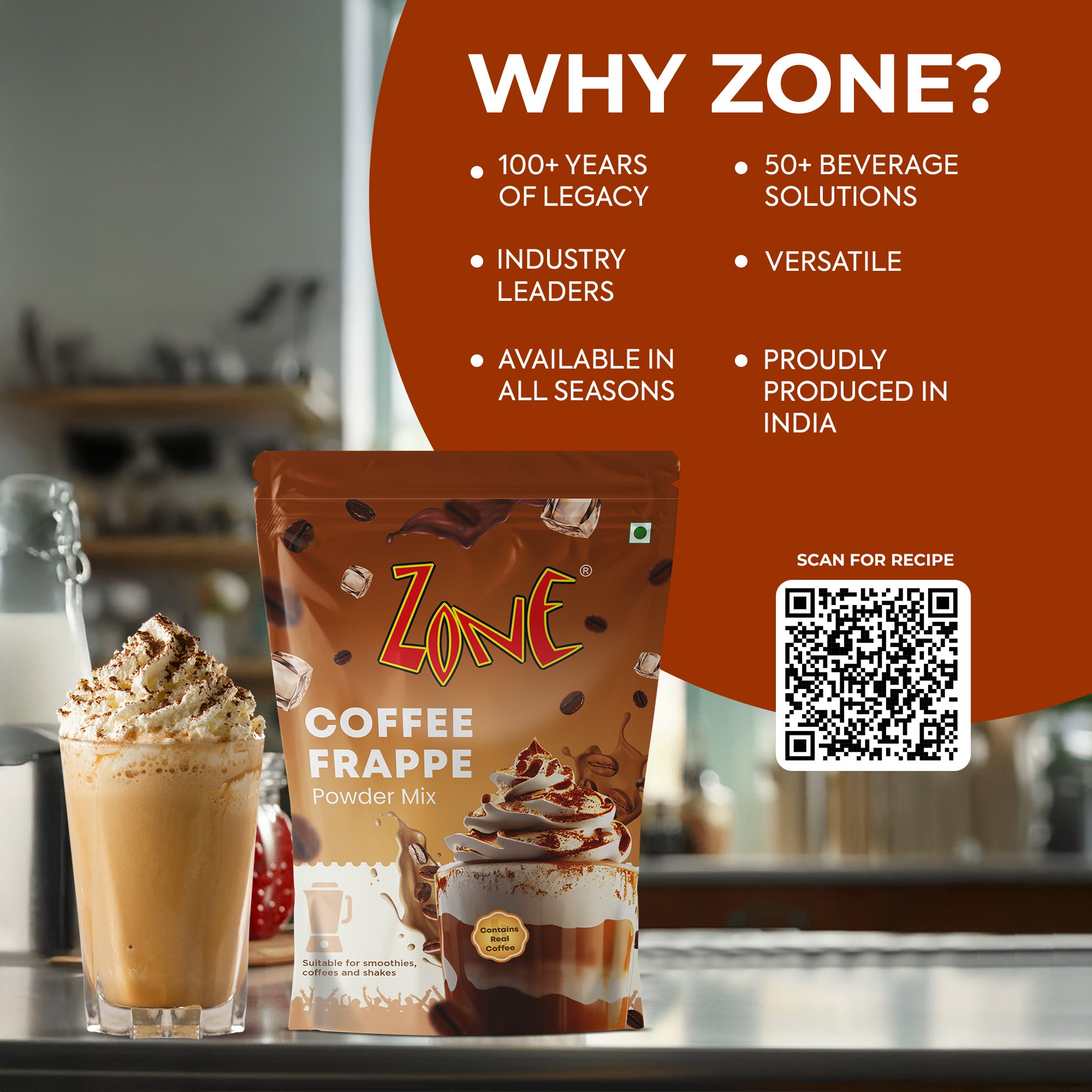 Zone Coffee Frappe Powder 1kg