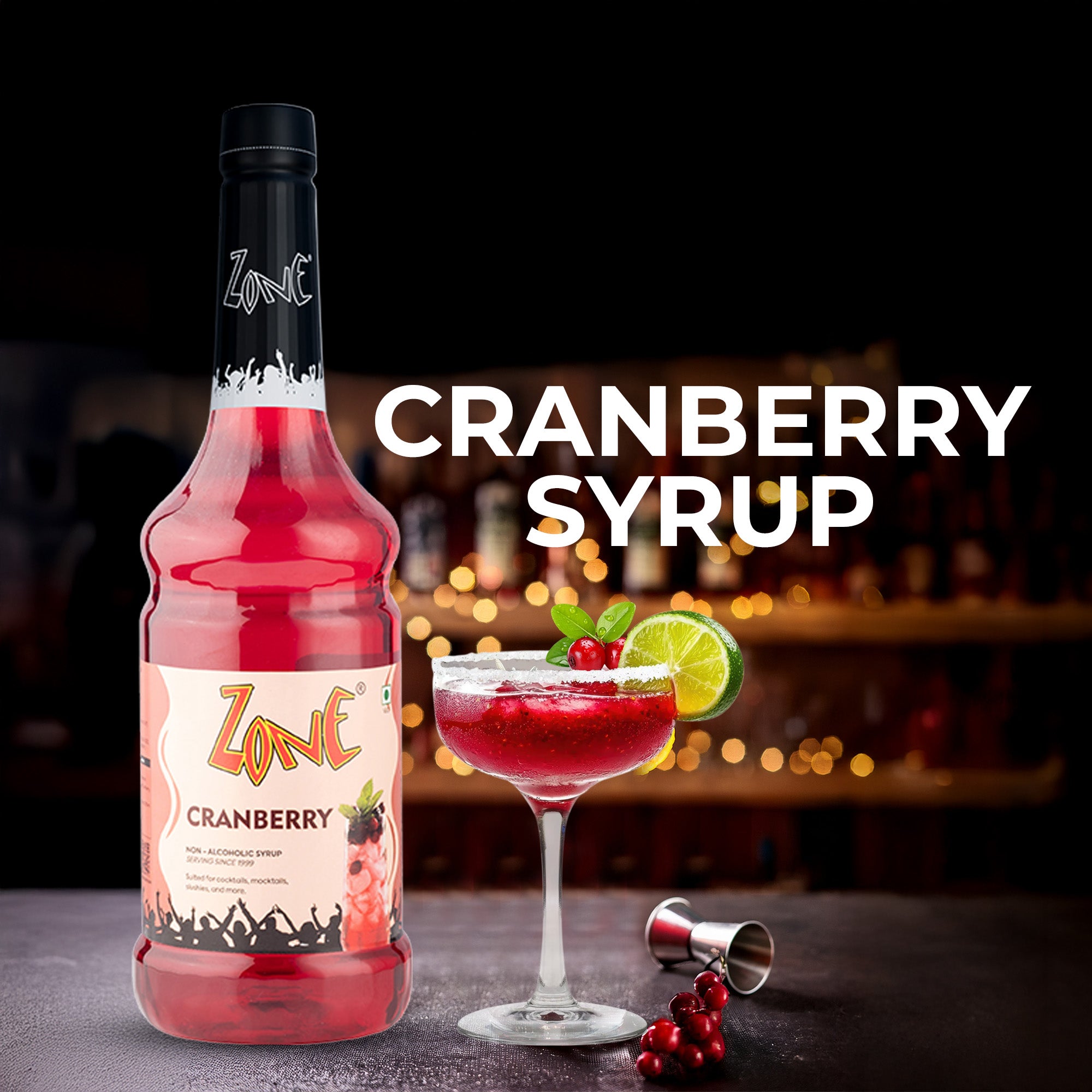 Zone Cranberry Flavoured Syrup 1000ml