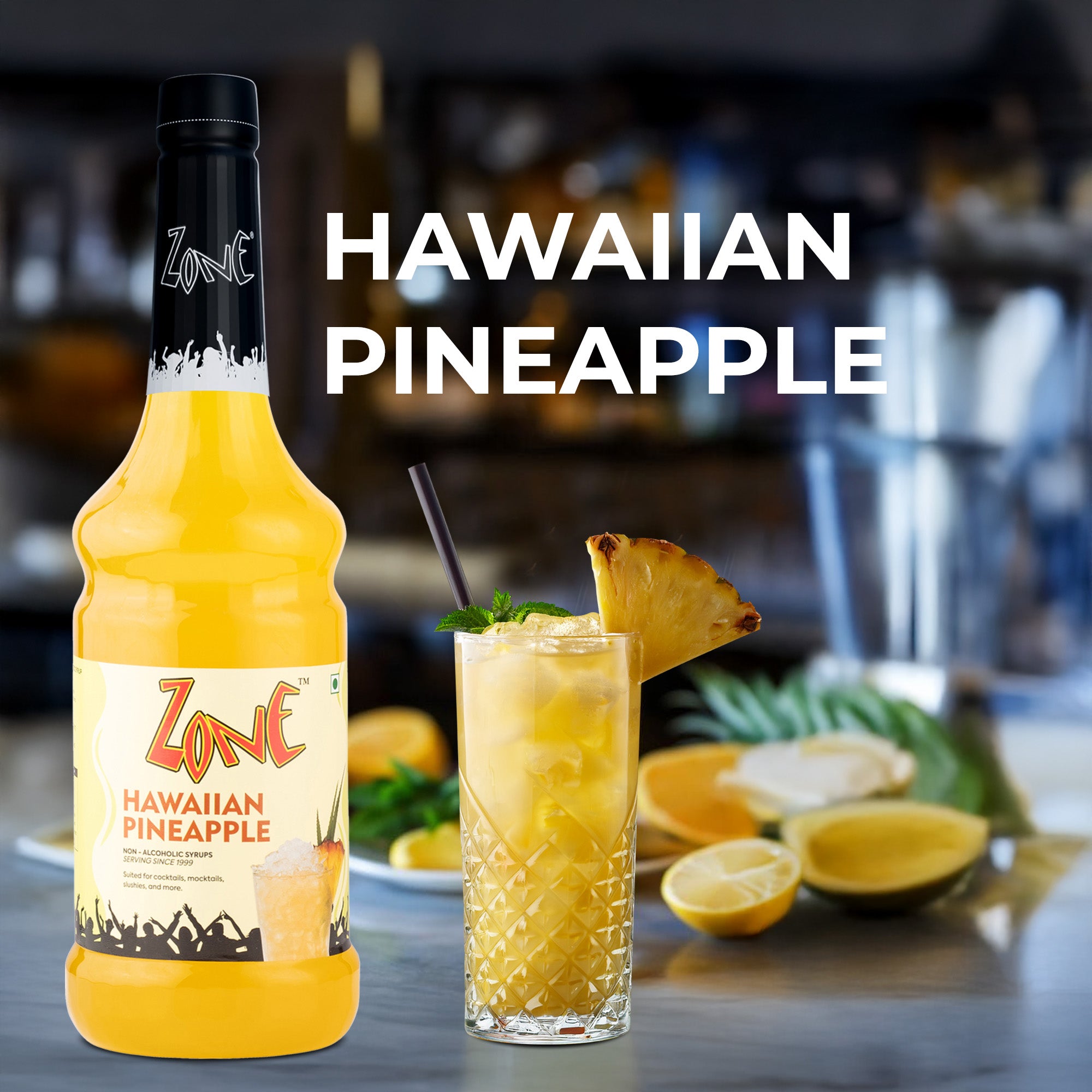 Zone Hawaiian Pineapple Flavoured Syrup 1000ml