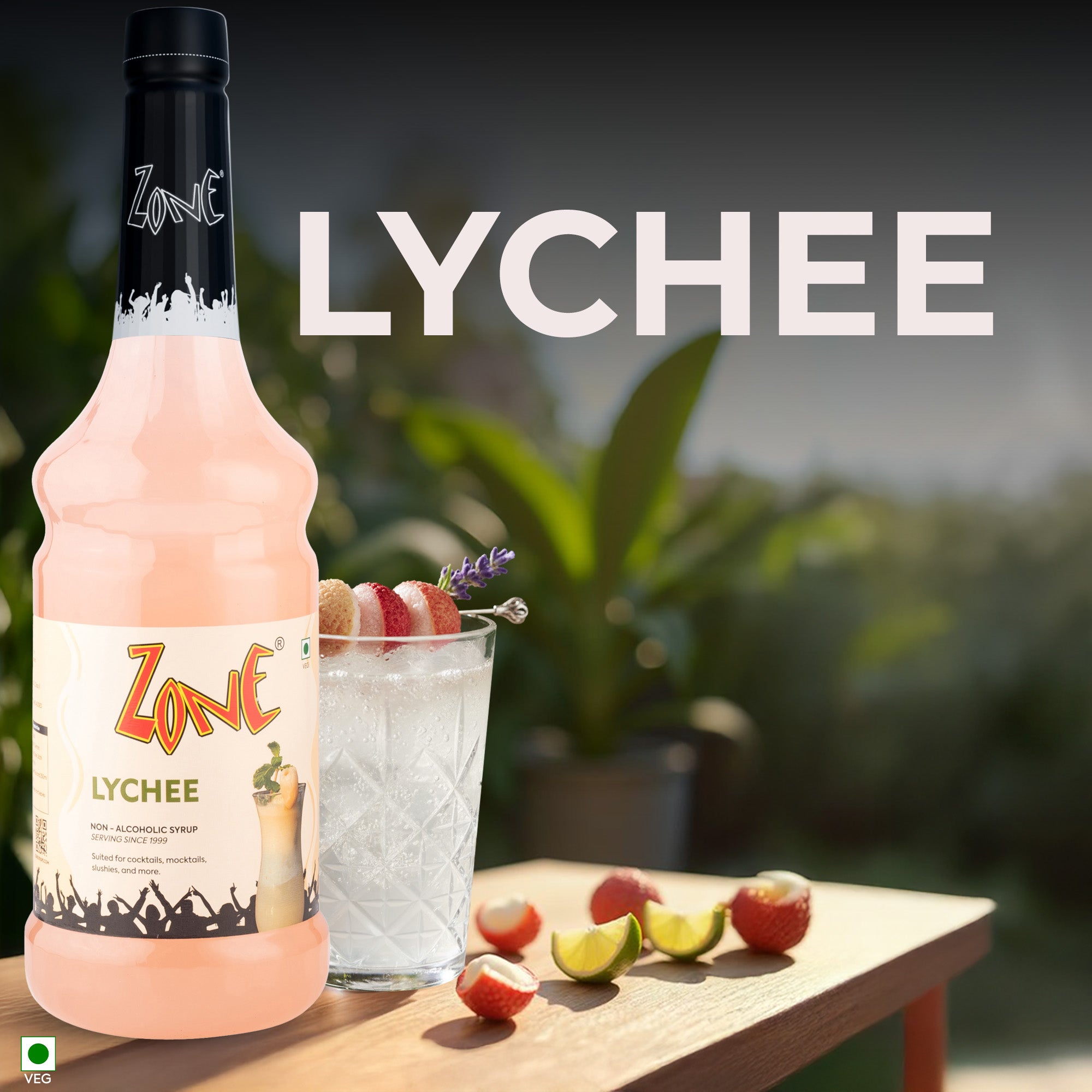 Zone Lychee Flavoured Syrup 1000ml