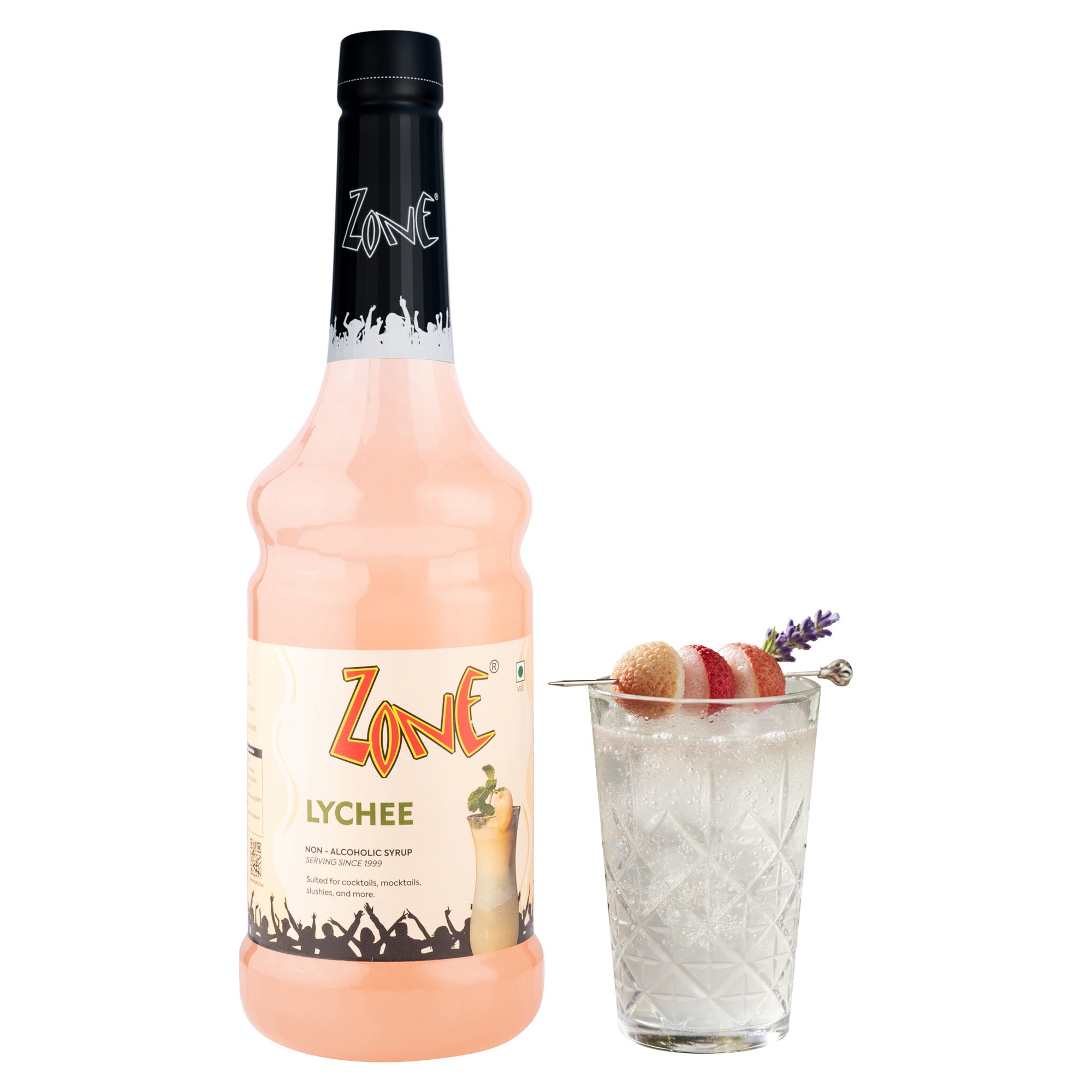 Zone Lychee Flavoured Syrup 1L | Cocktail, Mocktail, & more