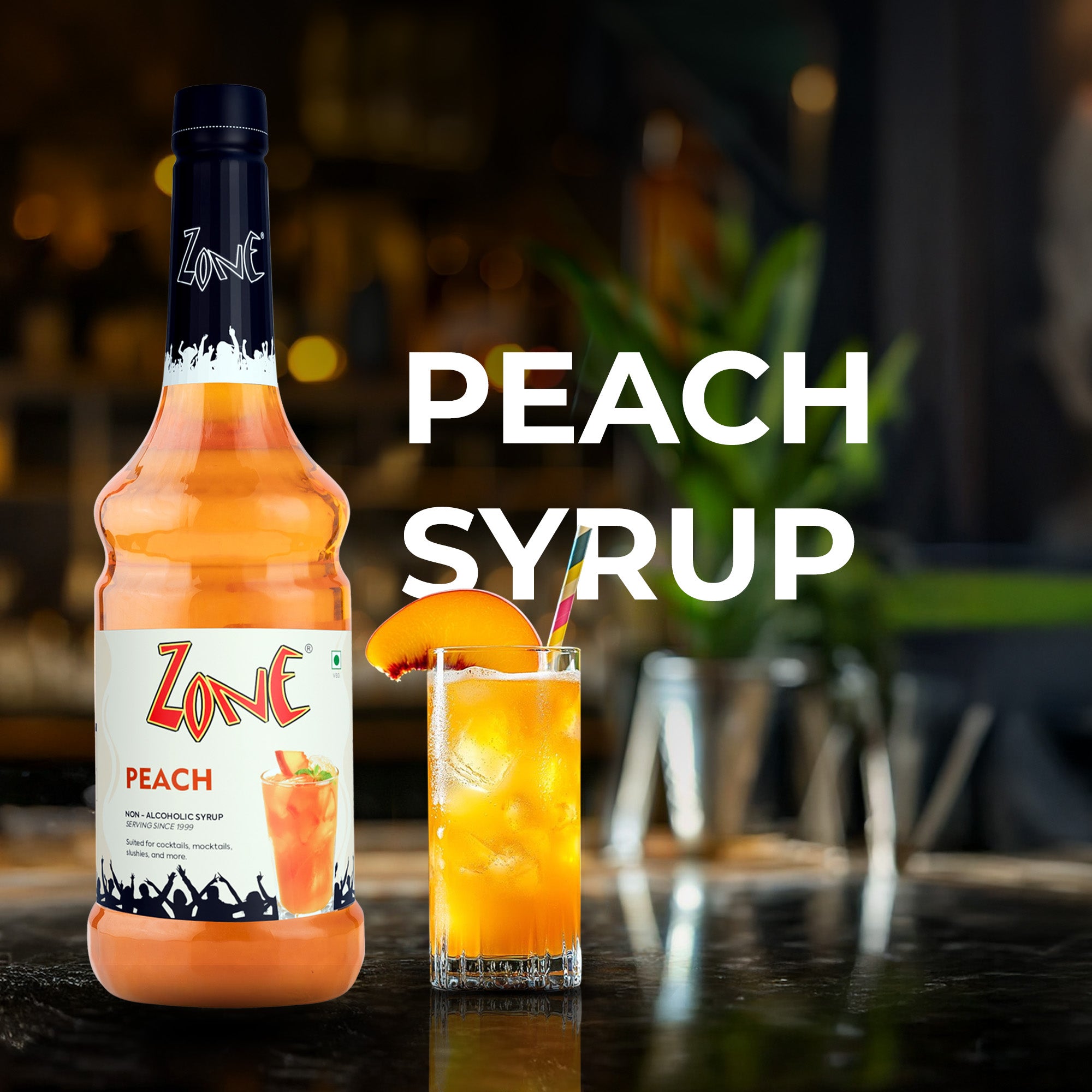 Zone Peach Flavoured Syrup 1000ml