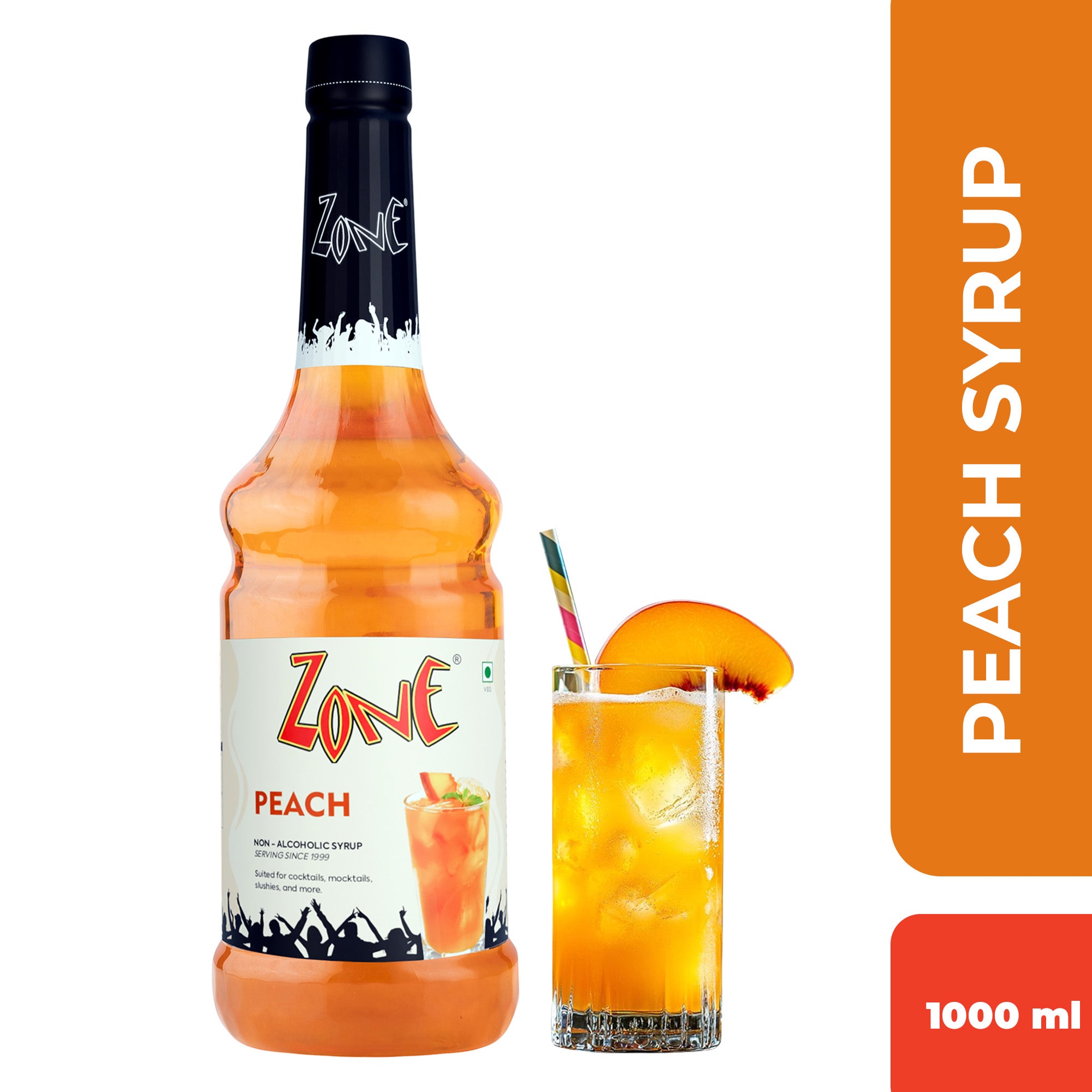 Zone Peach Flavoured Syrup 1000ml