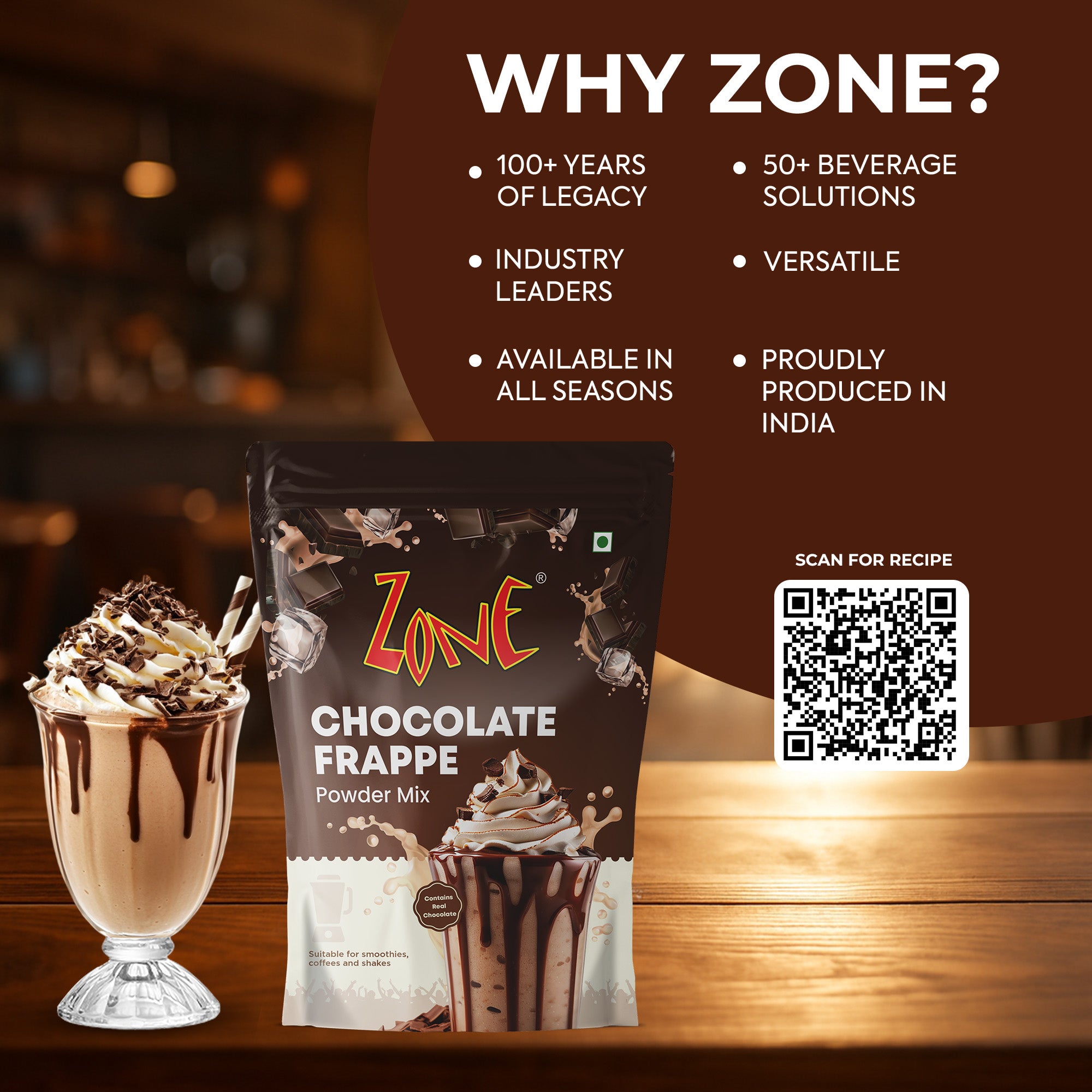 Zone Chocolate Frappe Powder 1kg