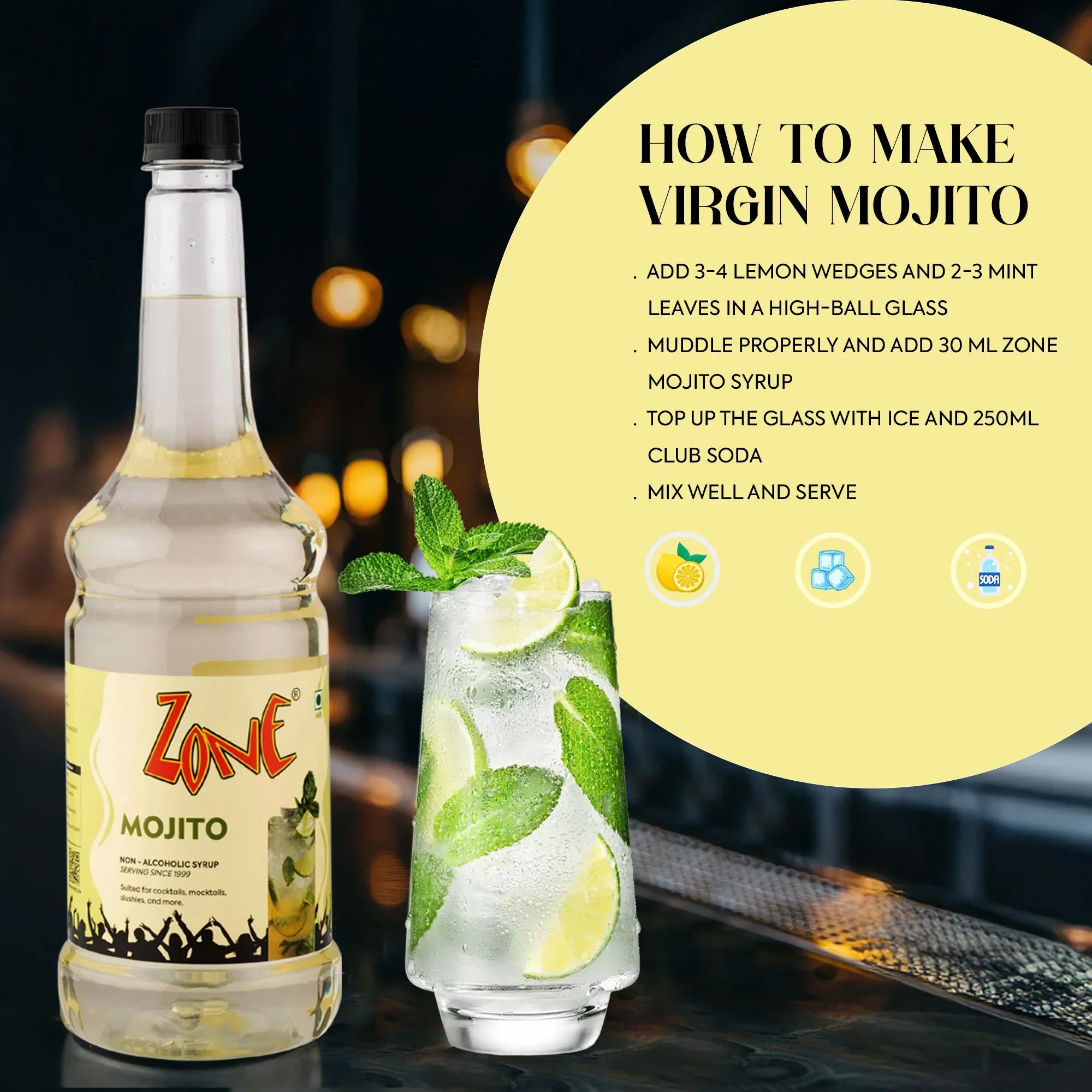 Zone Mojito Flavoured Syrup 1000ml