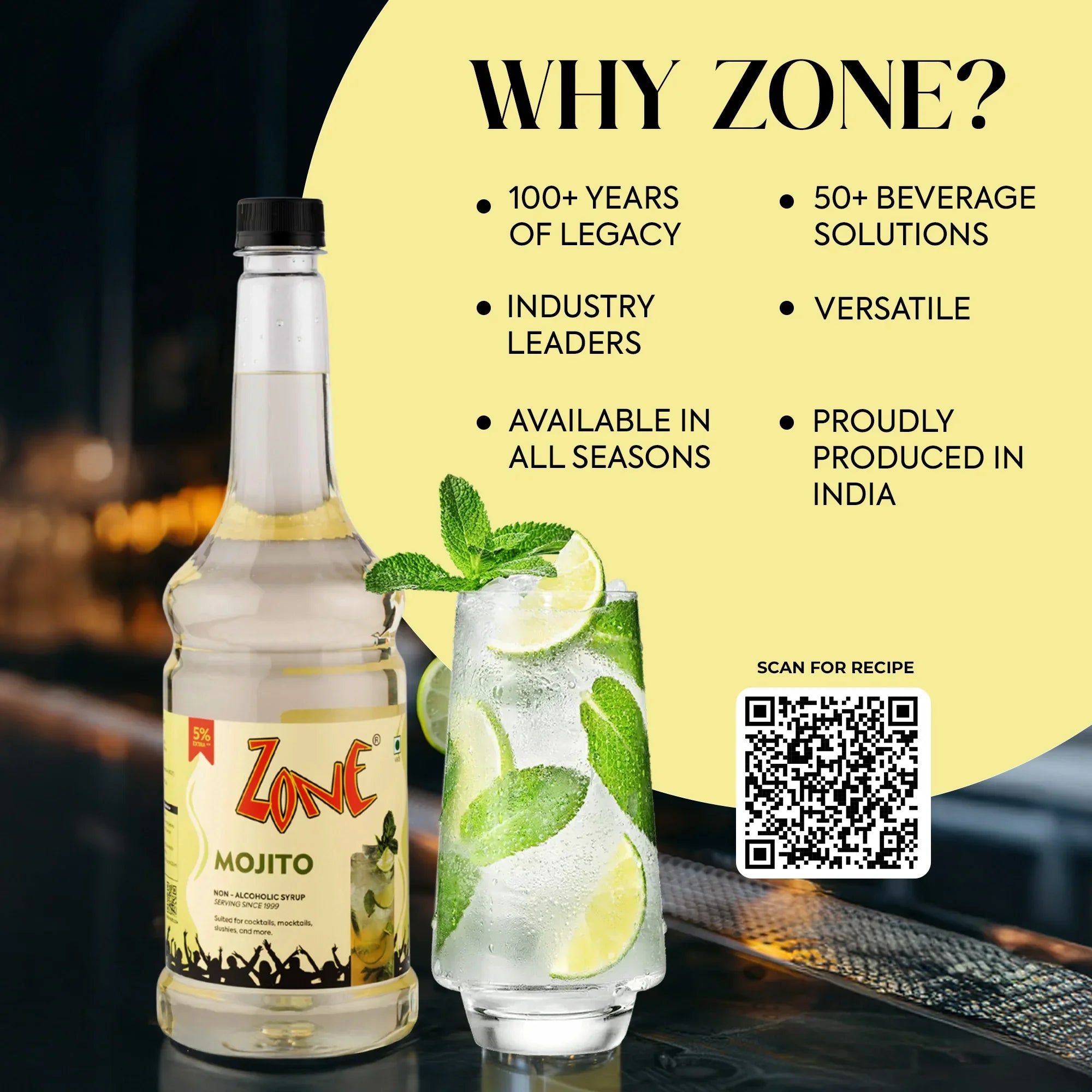 Zone Mojito Flavoured Syrup 1000ml