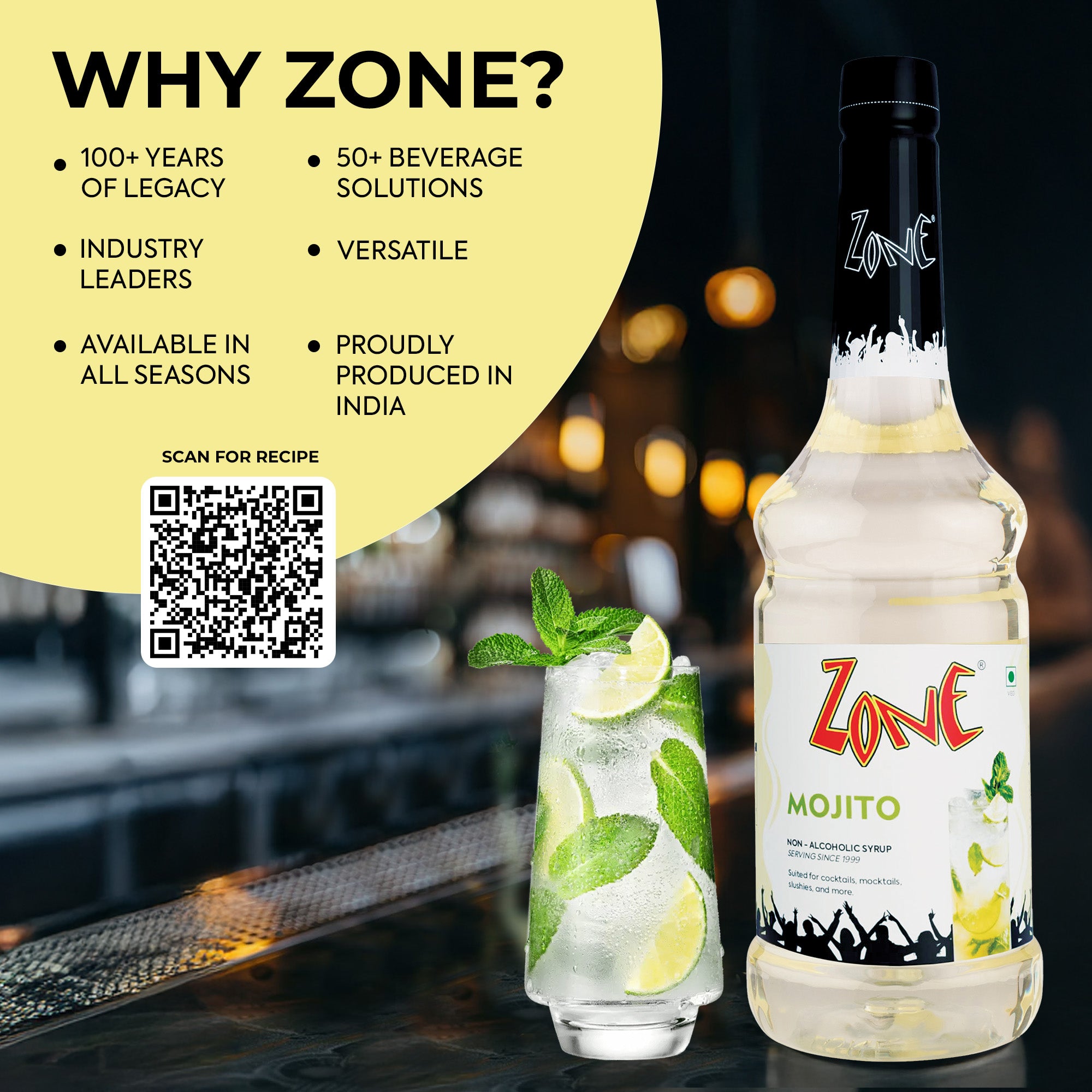 Zone Mojito Flavoured Syrup 1000ml