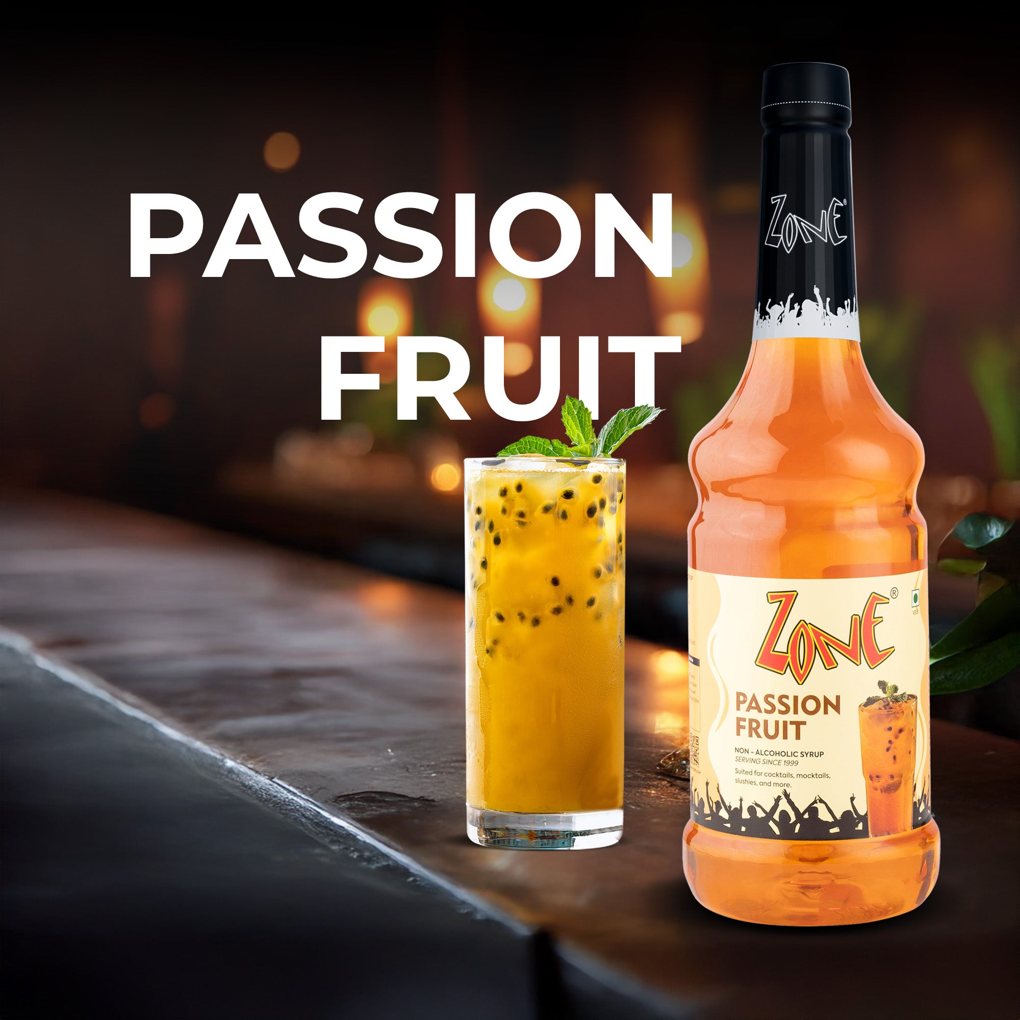 Zone Passion Fruit Flavoured Syrup 1000ml
