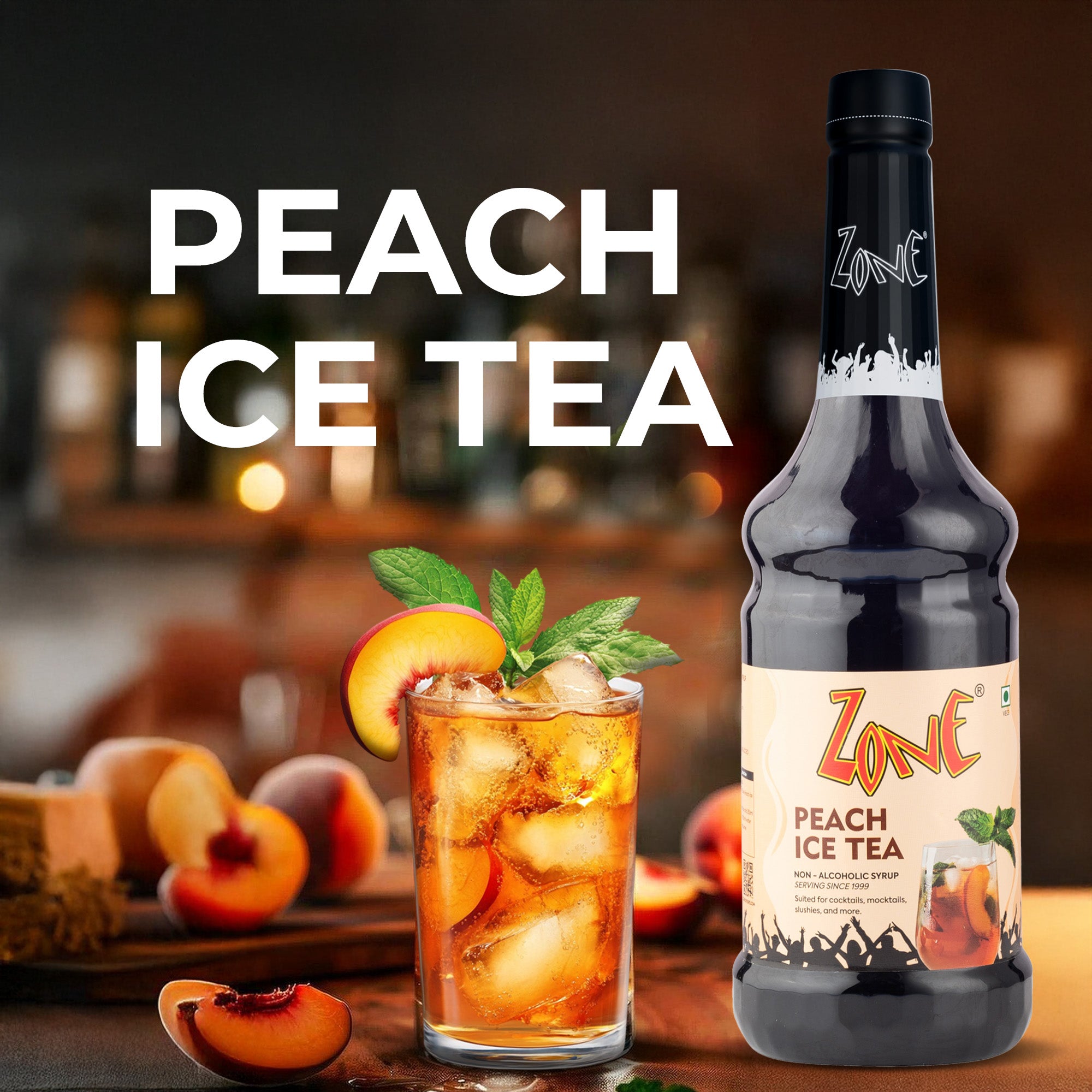 Zone Peach Ice Tea Flavoured Syrup 1000ml