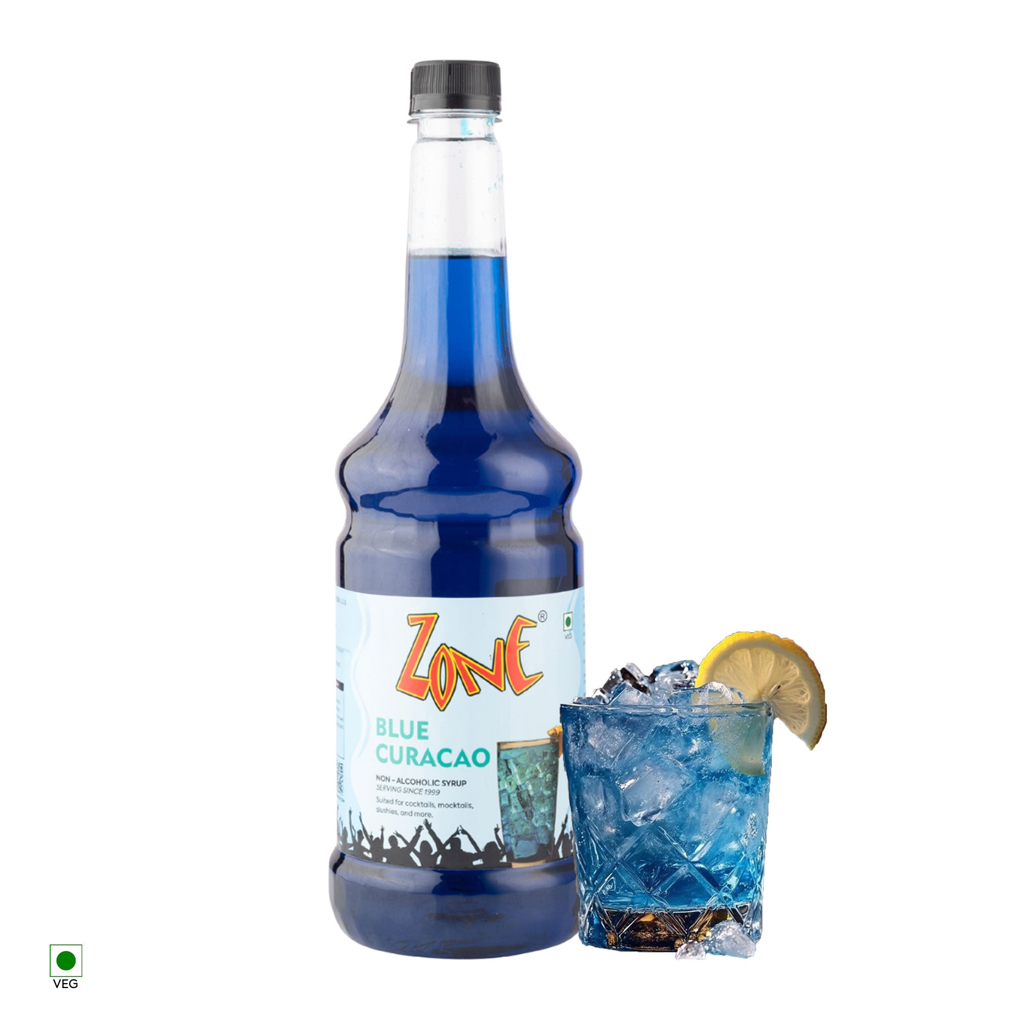 Zone Blue Curacao Flavoured Syrup 1000ml