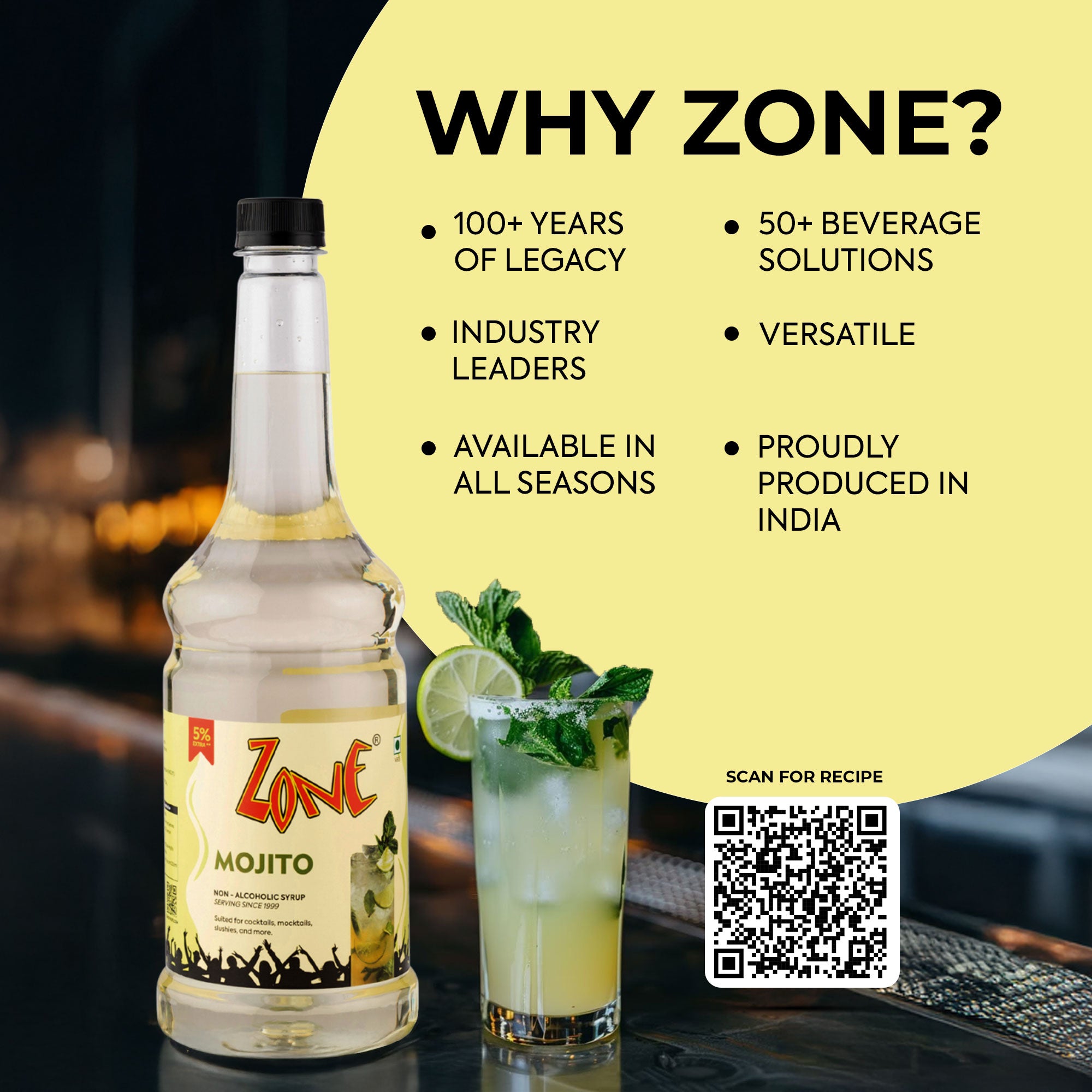 Zone Mojito Flavoured Syrup 1000ml