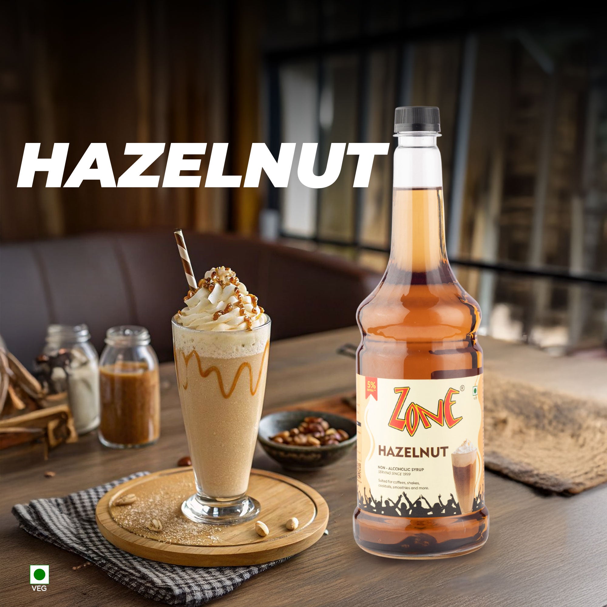 Zone Hazelnut Flavoured Syrup 1000ml