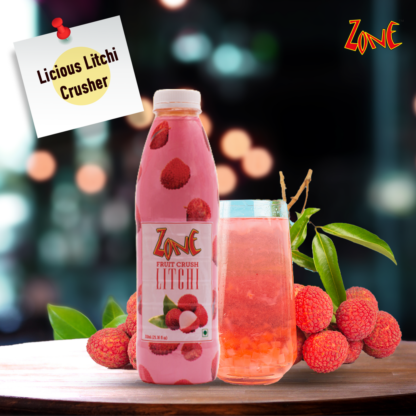 Zone Litchi Flavoured Crush
