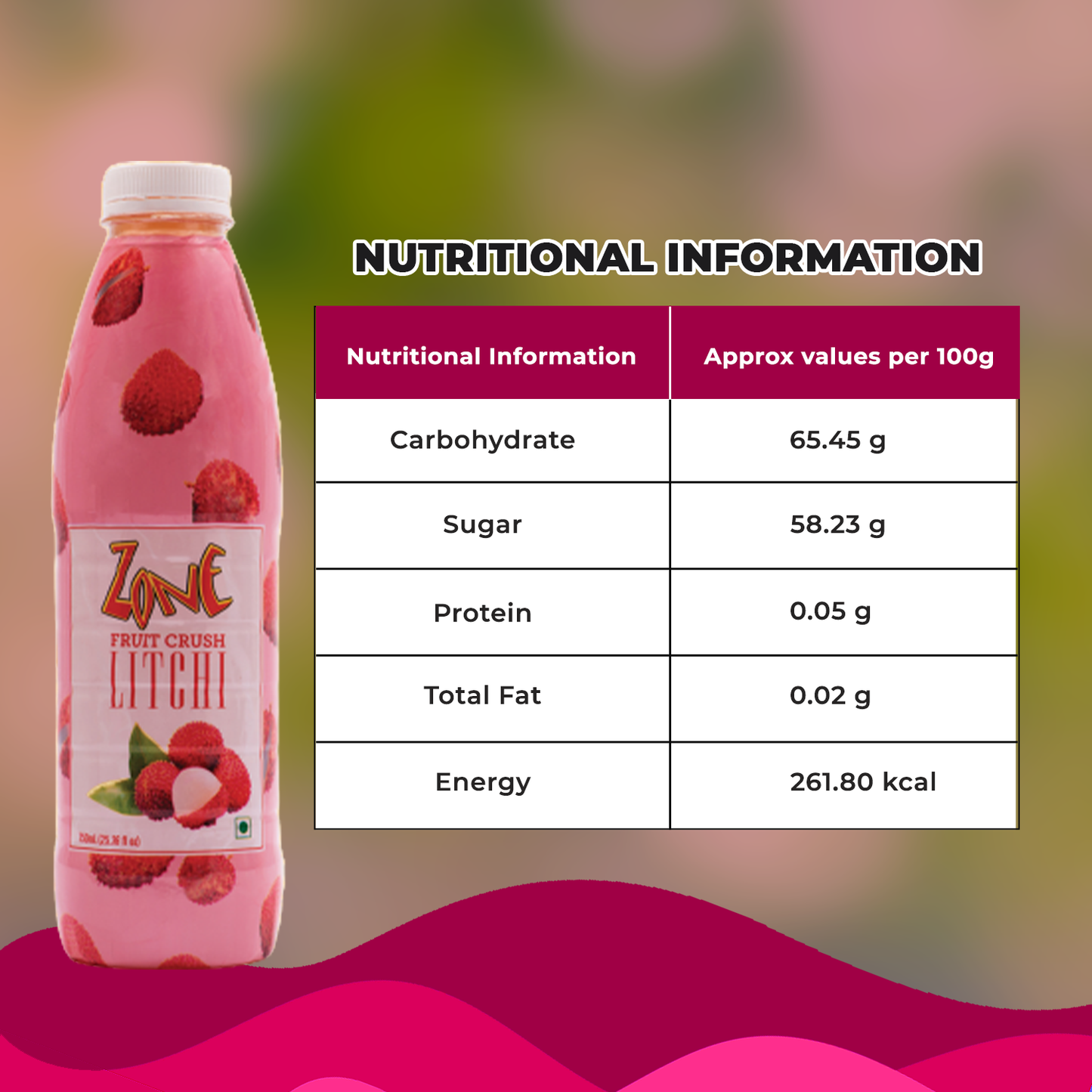Zone Litchi Flavoured Crush